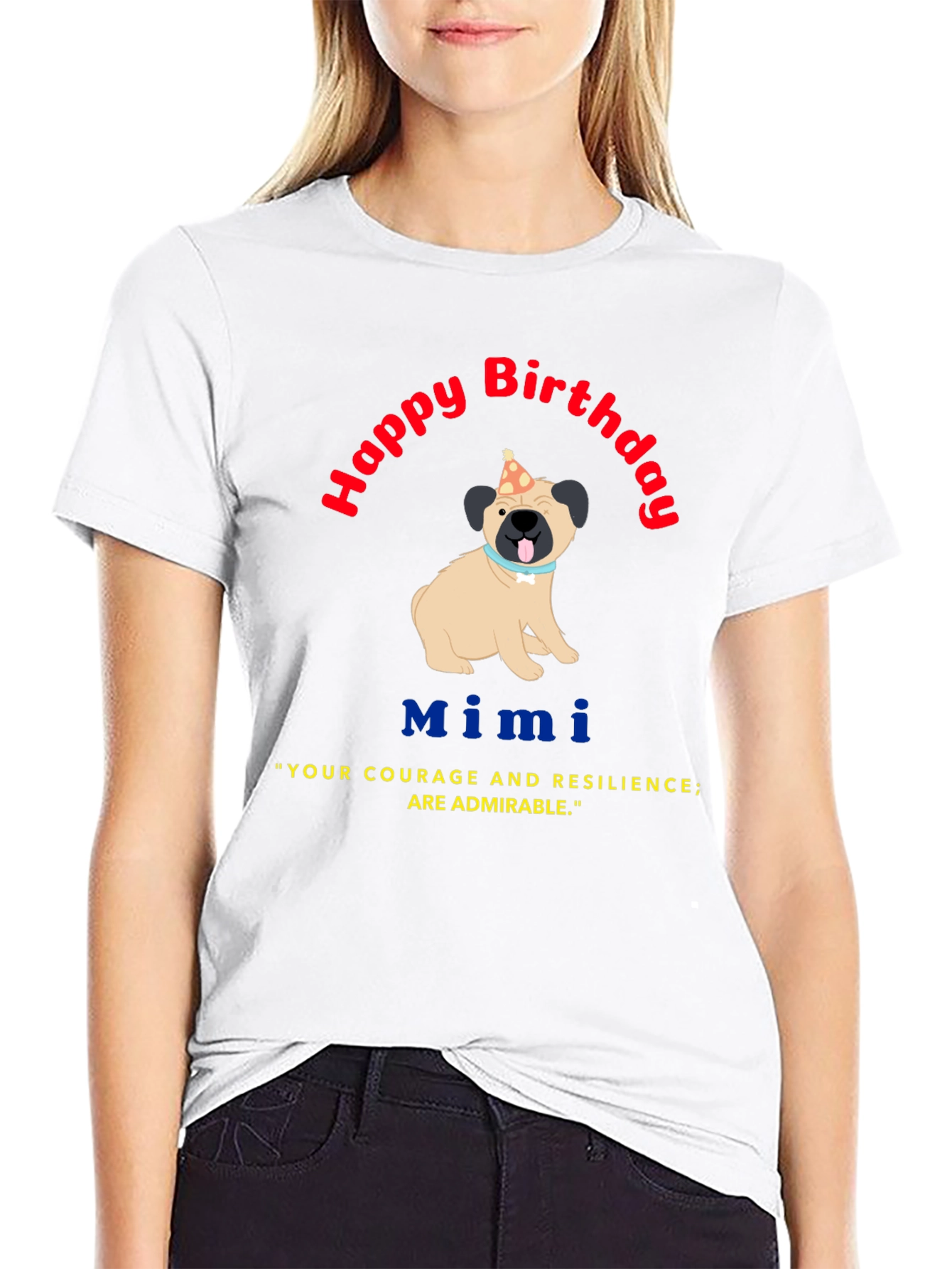 Happy Birthday Mimi Dog Graphic Tee