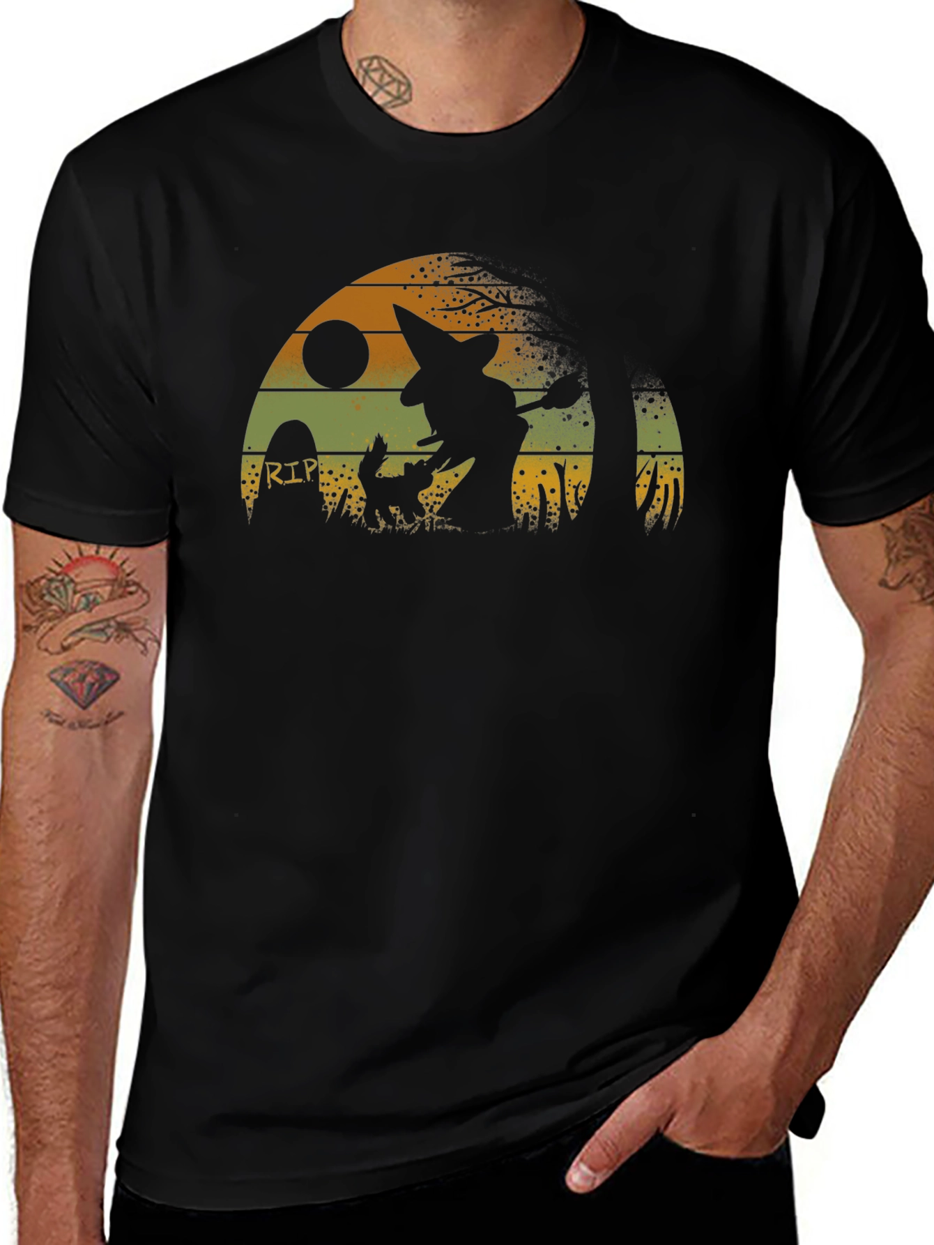 Witch Halloween Graphic T-Shirt