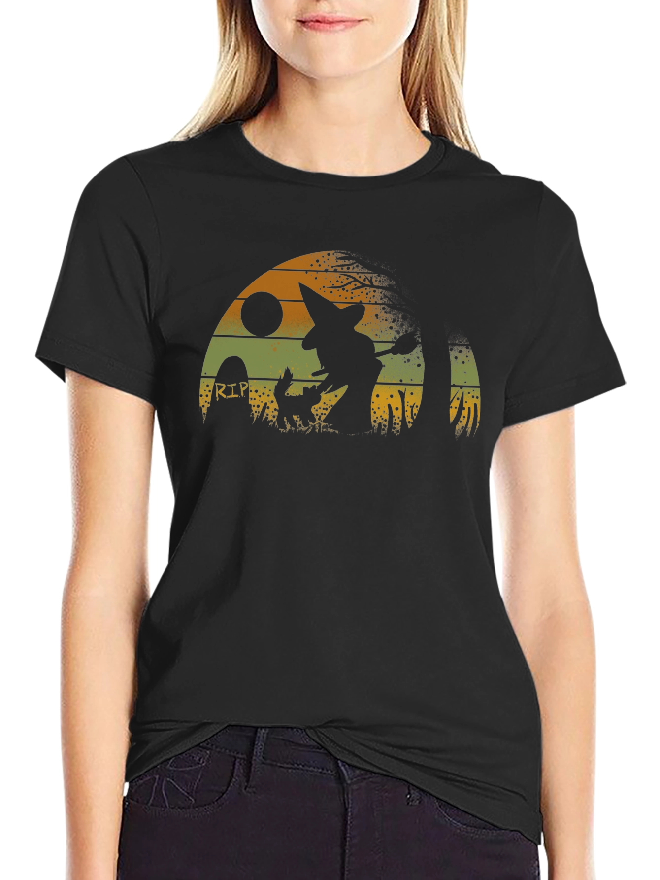 Witch Halloween Graphic T-Shirt