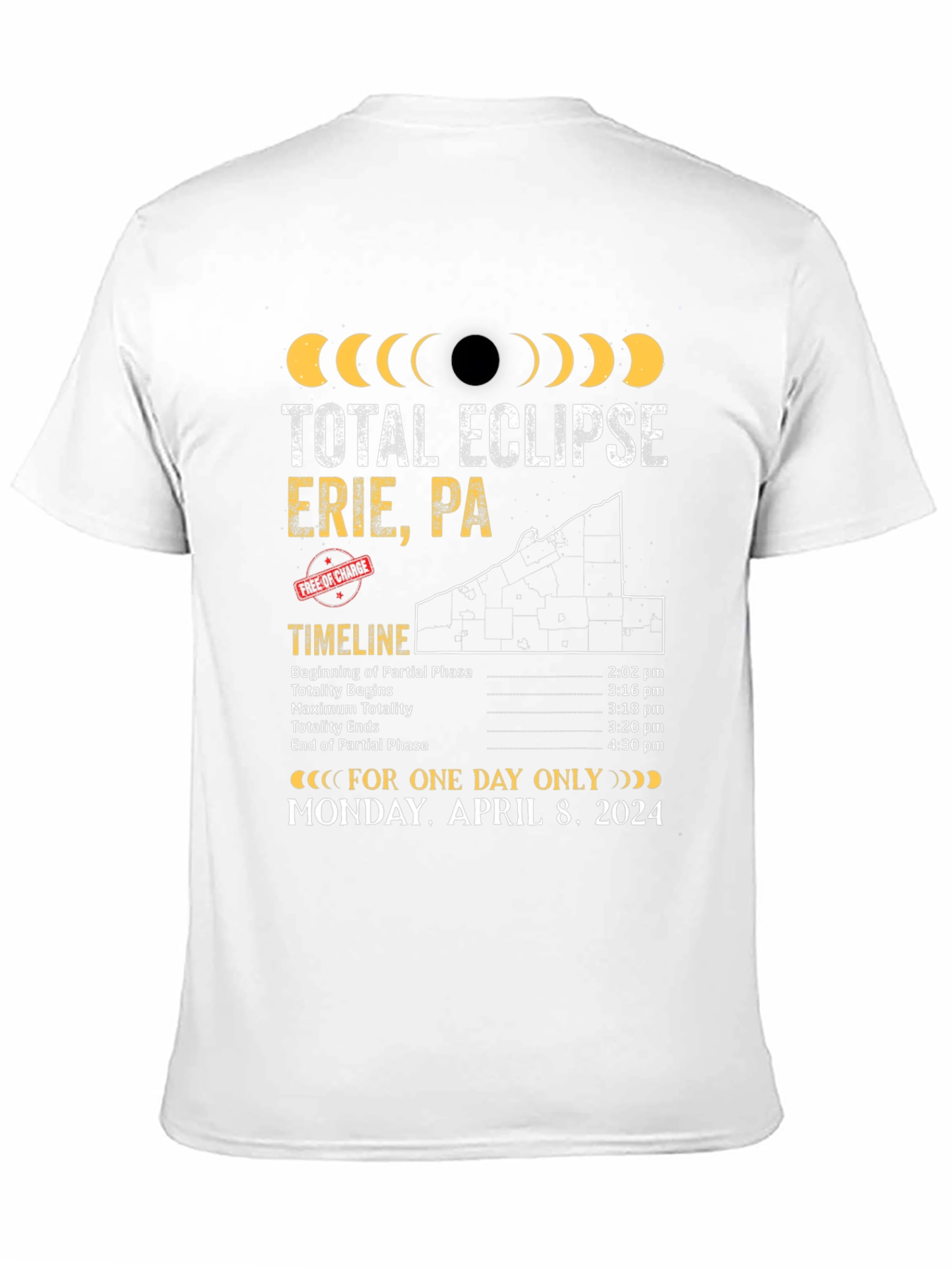 Total Eclipse Erie PA April 8 2024 T-Shirt