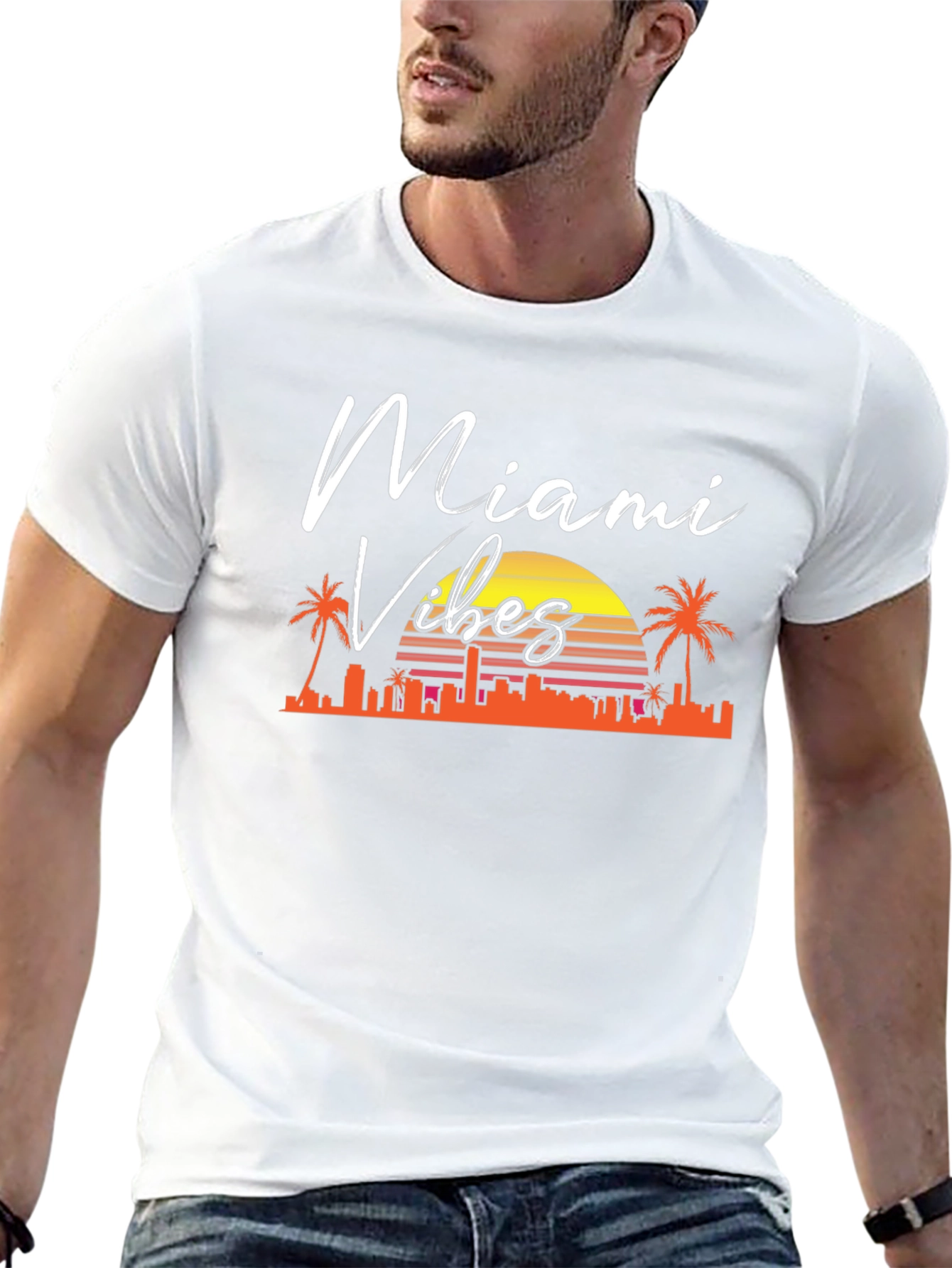 Miami Vibes Graphic T-Shirt - Retro Style