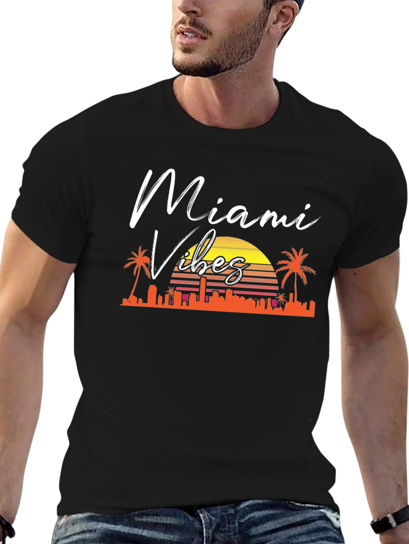 Miami Vibes Graphic T-Shirt - Retro Style