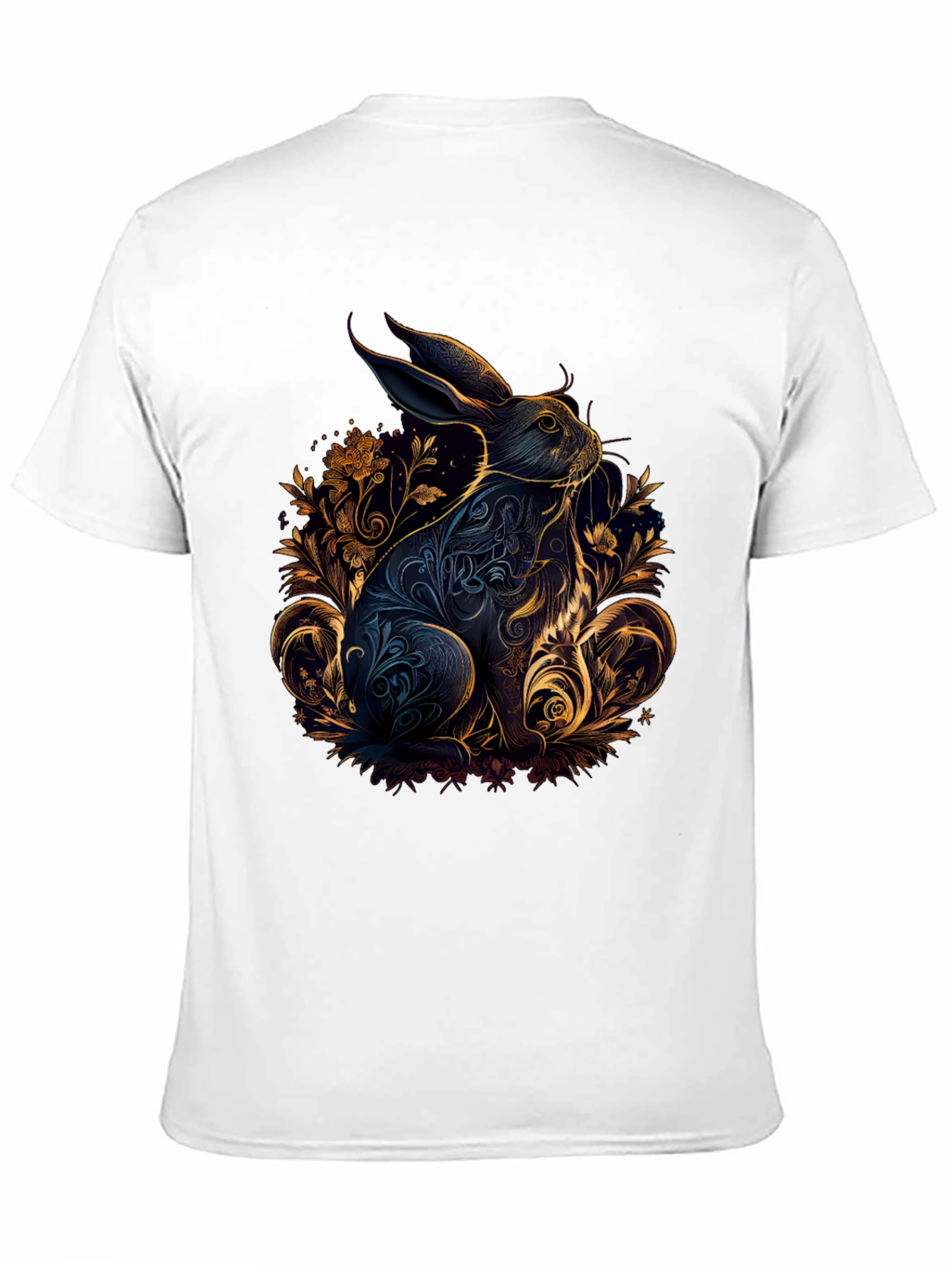 Rabbit Floral T-Shirt - Artistic Design