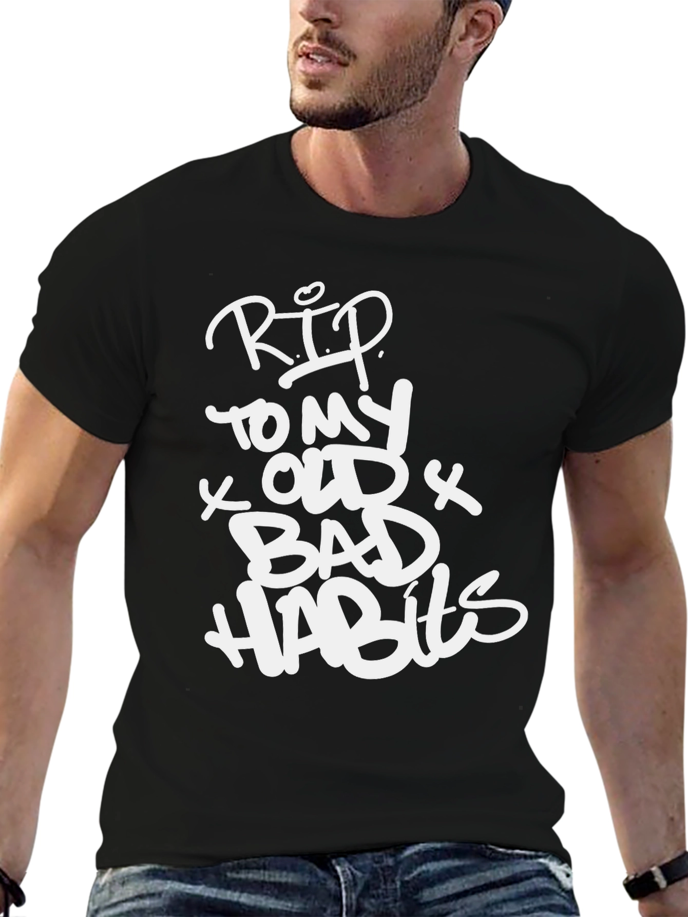 RIP To My Old Bad Habits Black T-Shirt