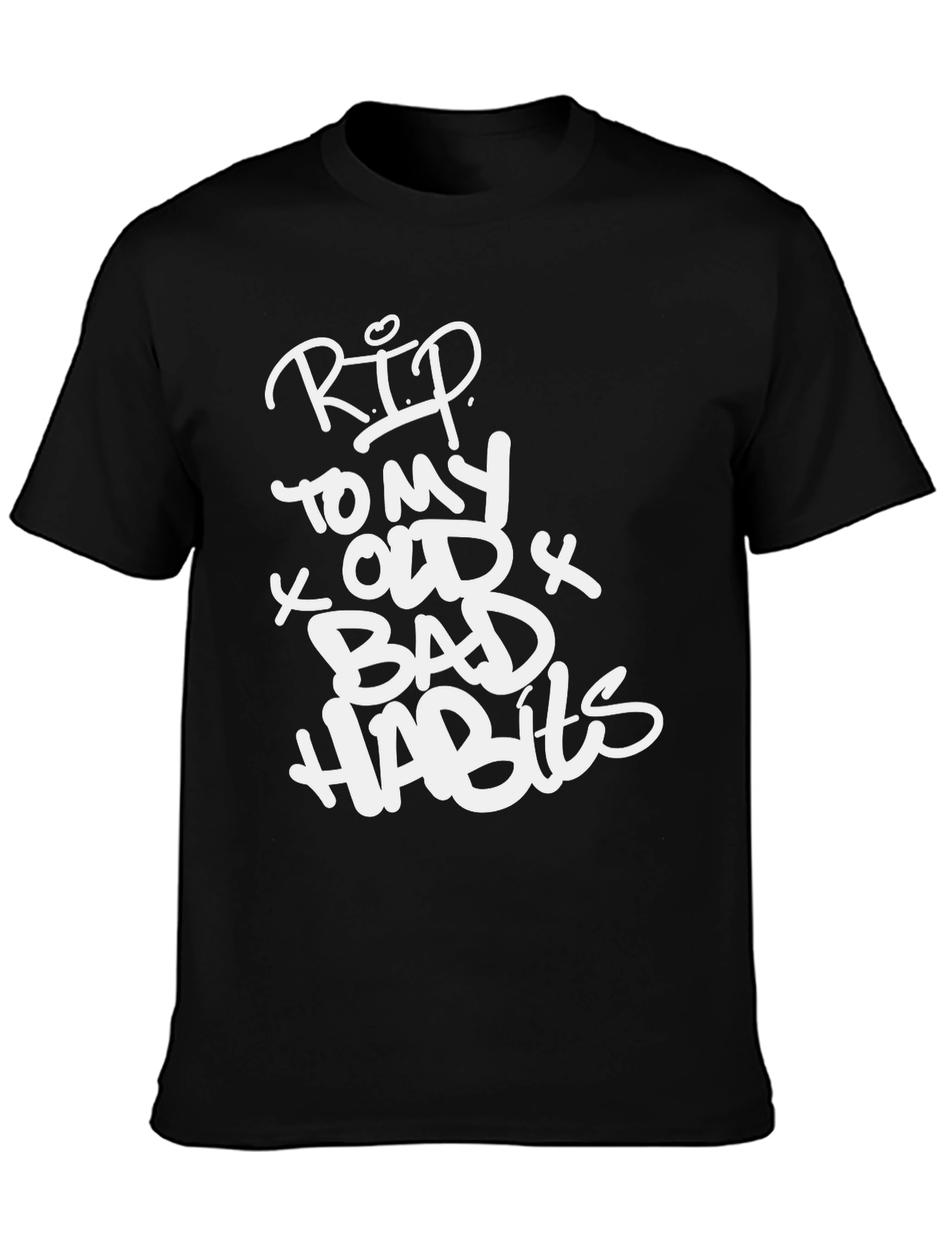 RIP To My Old Bad Habits Black T-Shirt