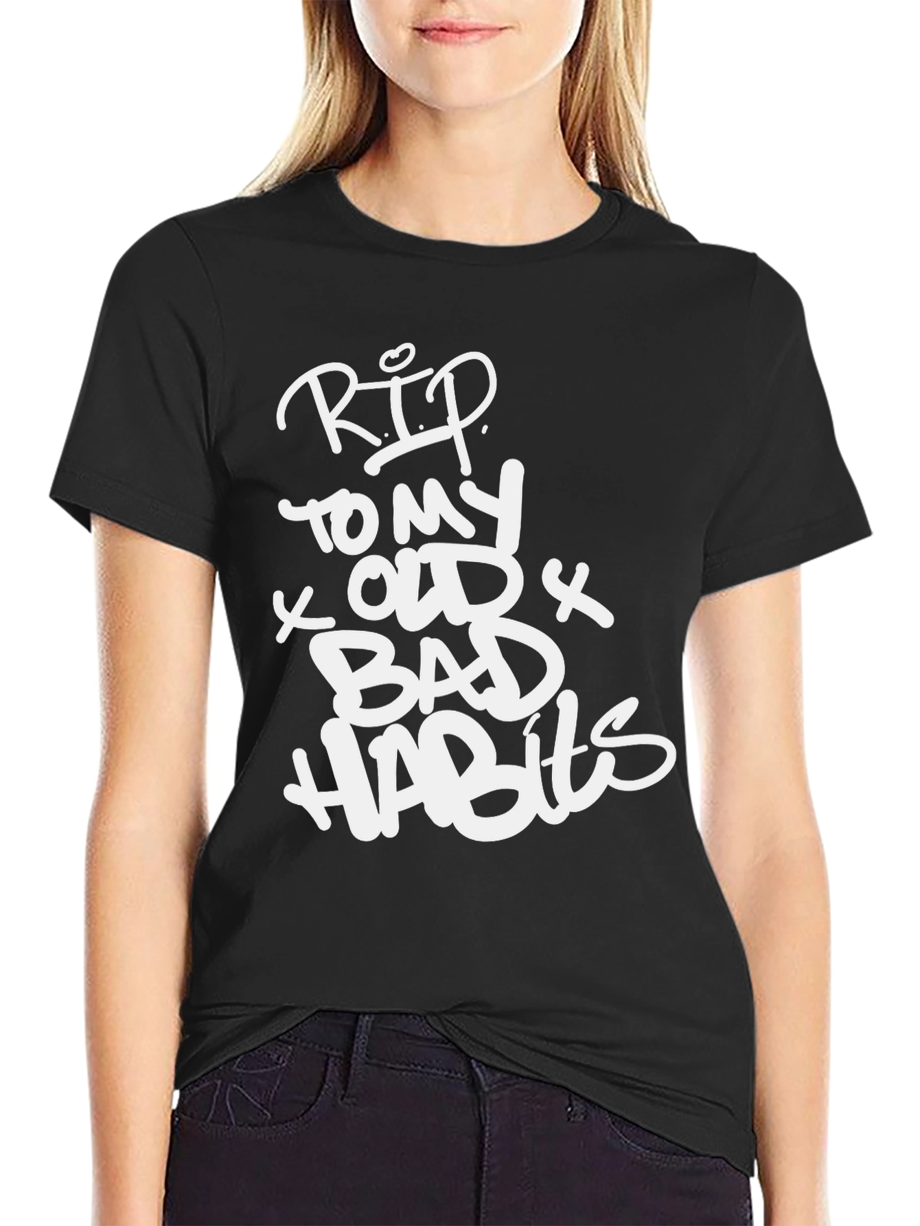 RIP To My Old Bad Habits Black T-Shirt