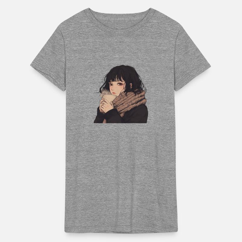 Warmth in the Cold: Female Drinking Hot Beverage