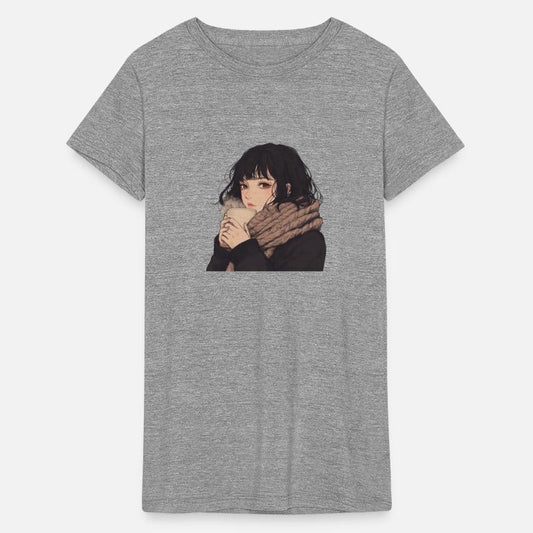 Warmth in the Cold: Female Drinking Hot Beverage