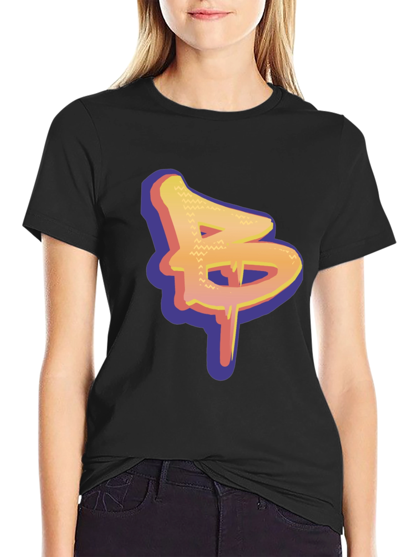 Graffiti Style Letter B Graphic Tee
