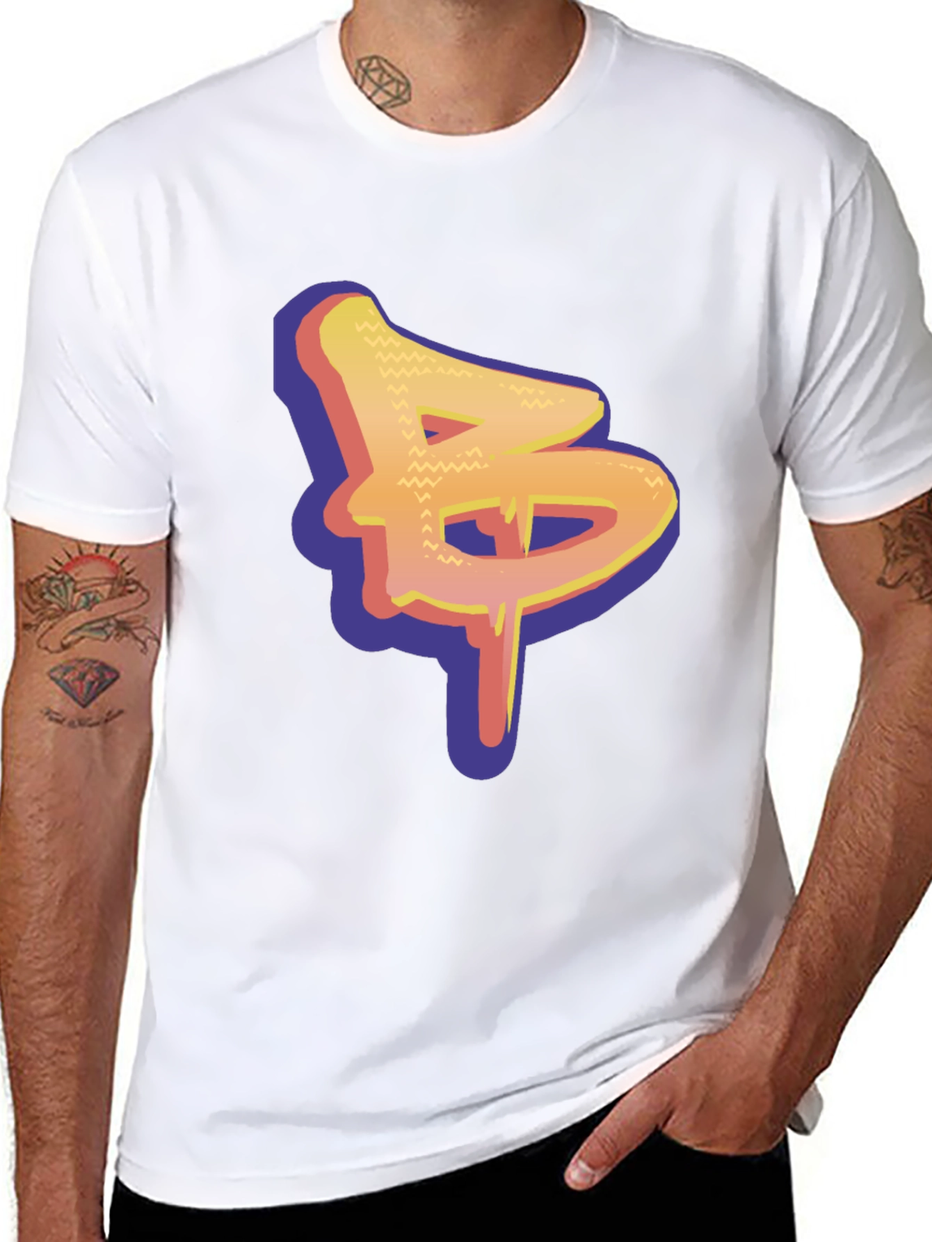 Graffiti Style Letter B Graphic Tee