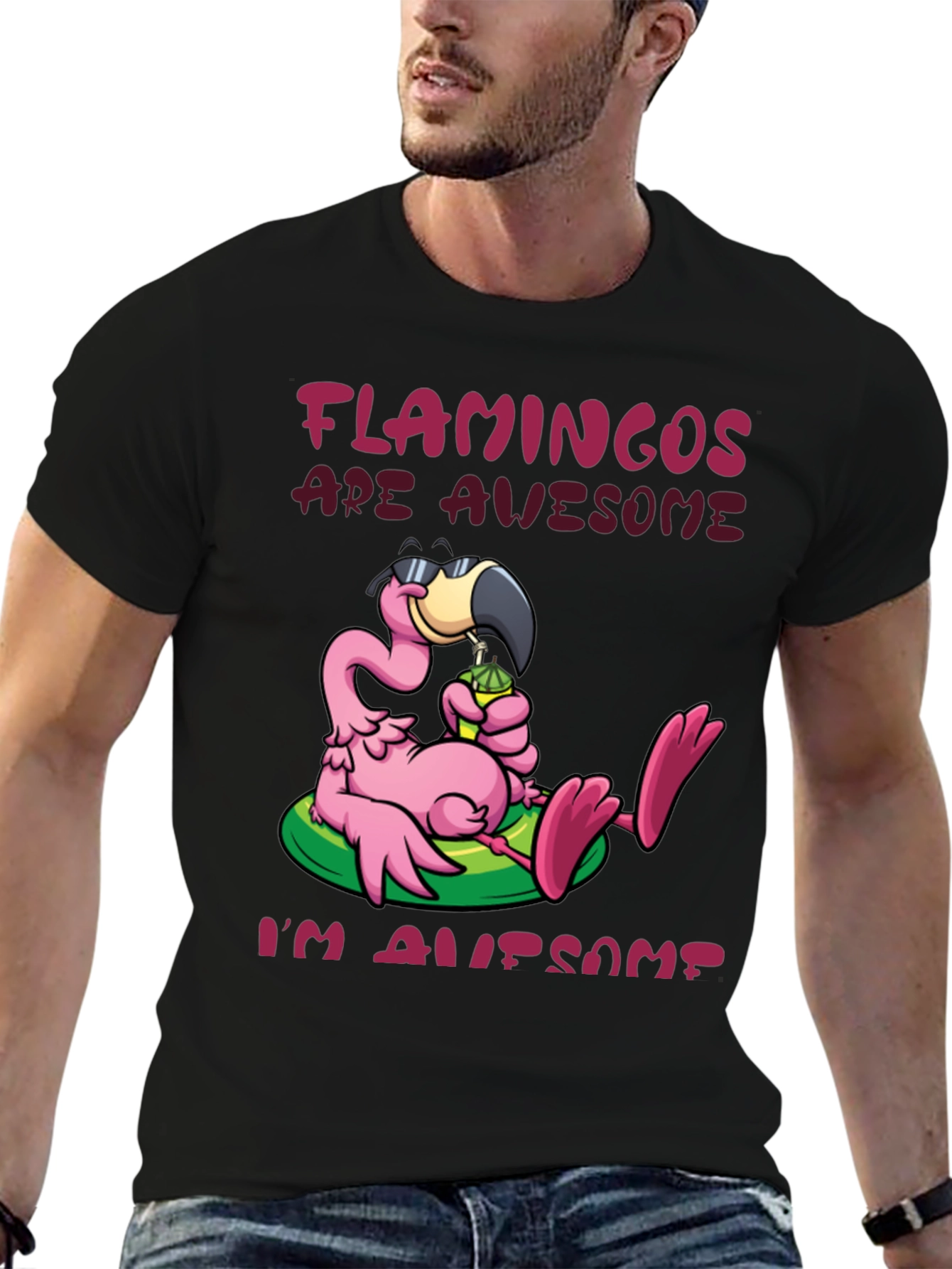 Flamingos Are Awesome Graphic Tee