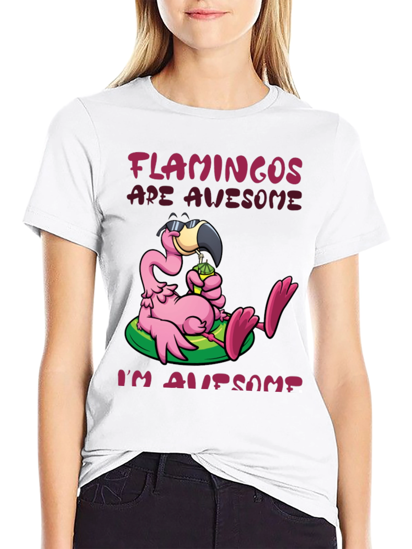 Flamingos Are Awesome Graphic Tee