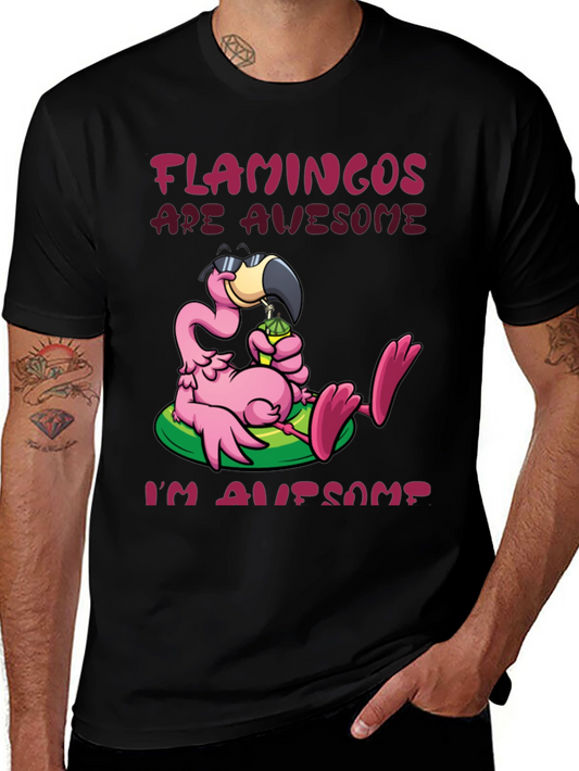 Flamingos Are Awesome Graphic Tee