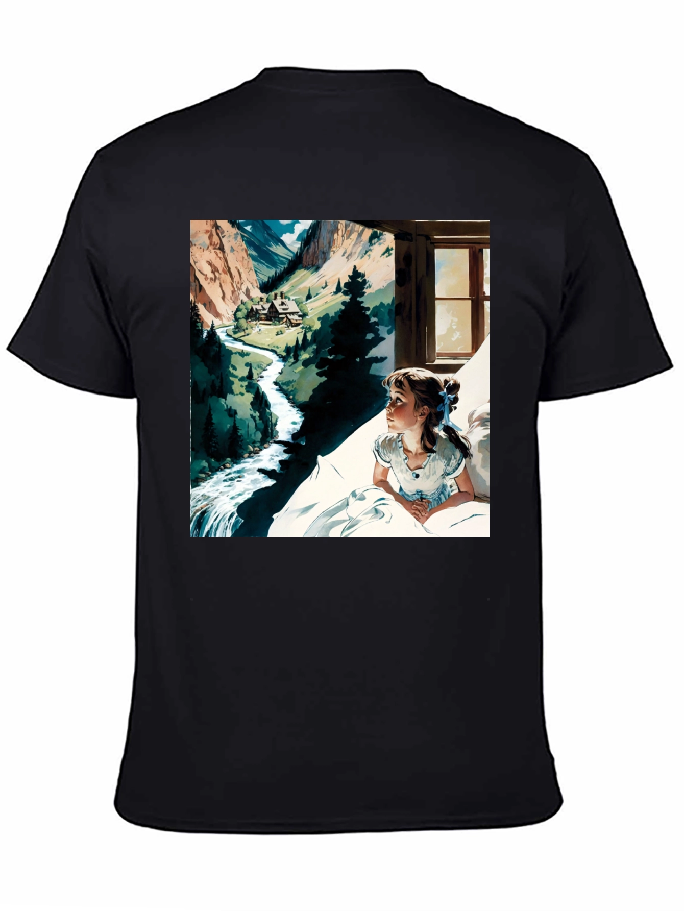 Heidi Inspired Graphic Tee - Classic Novel Art