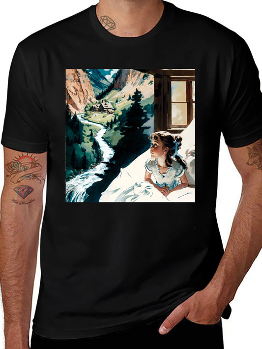 Heidi Inspired Graphic Tee - Classic Novel Art