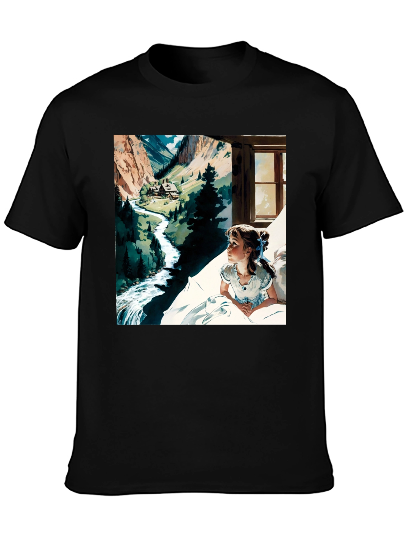 Heidi Inspired Graphic Tee - Classic Novel Art