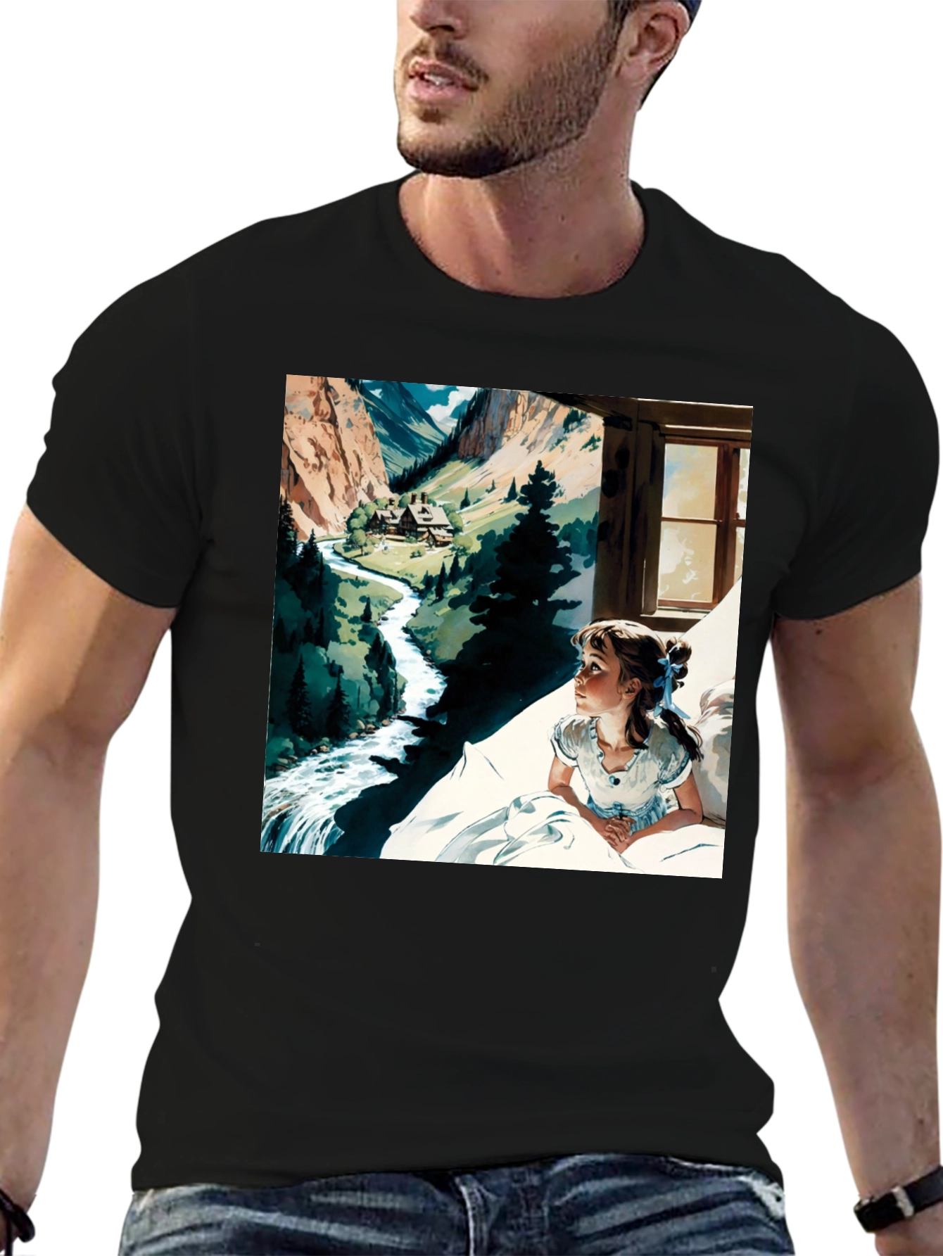 Heidi Inspired Graphic Tee - Classic Novel Art
