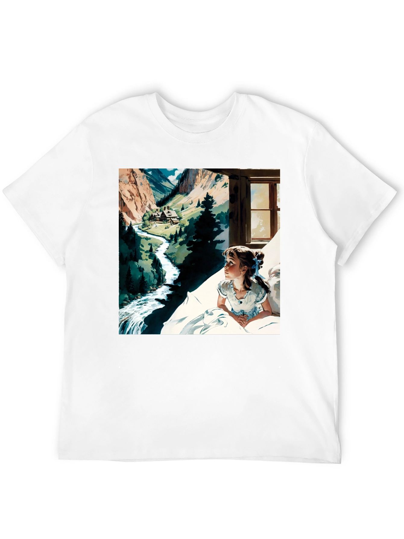 Heidi Inspired Graphic Tee - Classic Novel Art