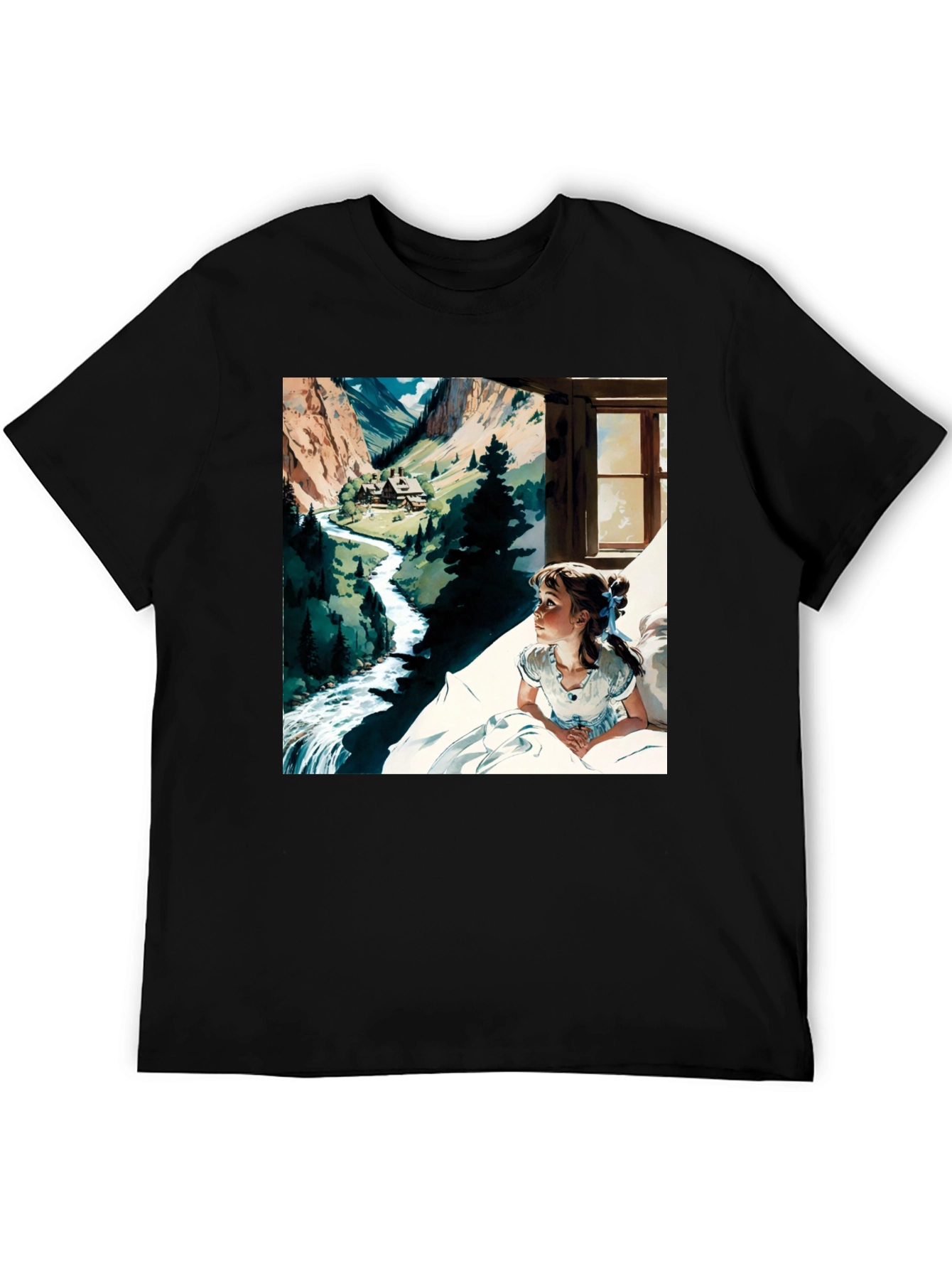 Heidi Inspired Graphic Tee - Classic Novel Art