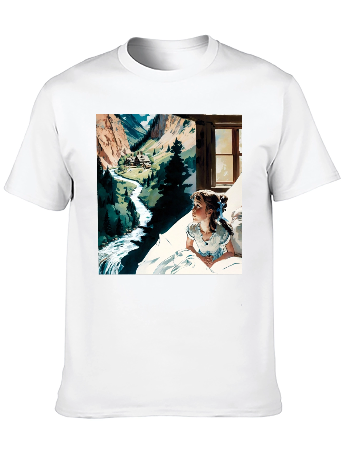 Heidi Inspired Graphic Tee - Classic Novel Art