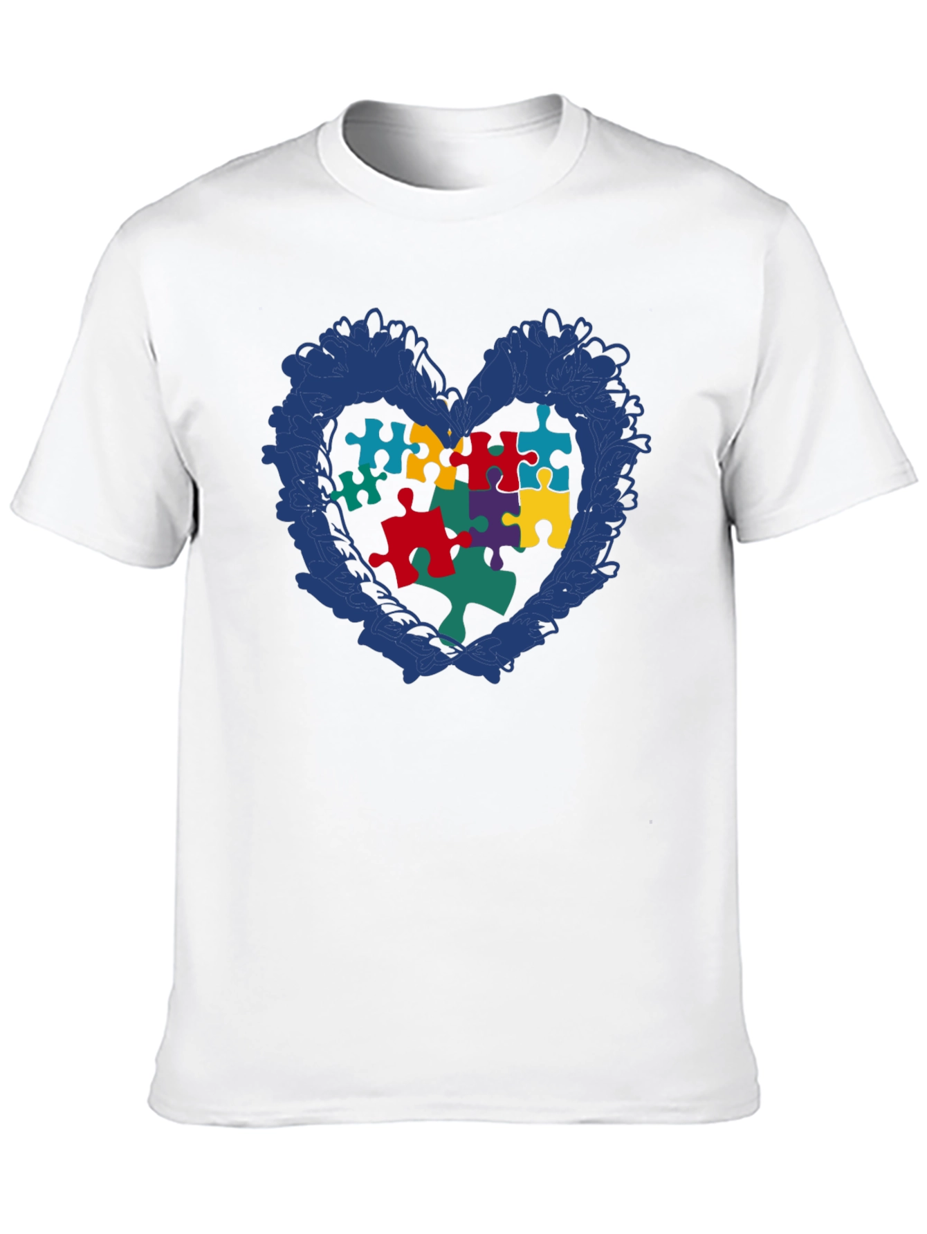 Autism Awareness Puzzle Heart Graphic T-Shirt