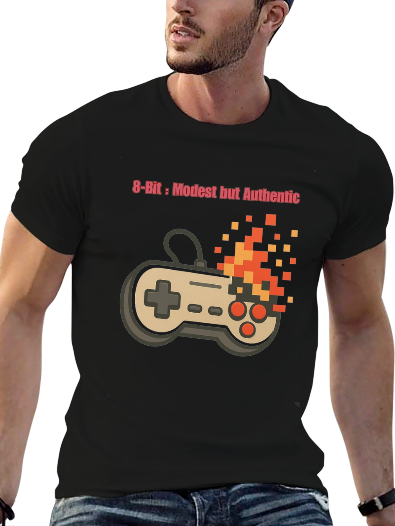 Retro Gamer T-Shirt - 8-Bit Modest & Authentic Style