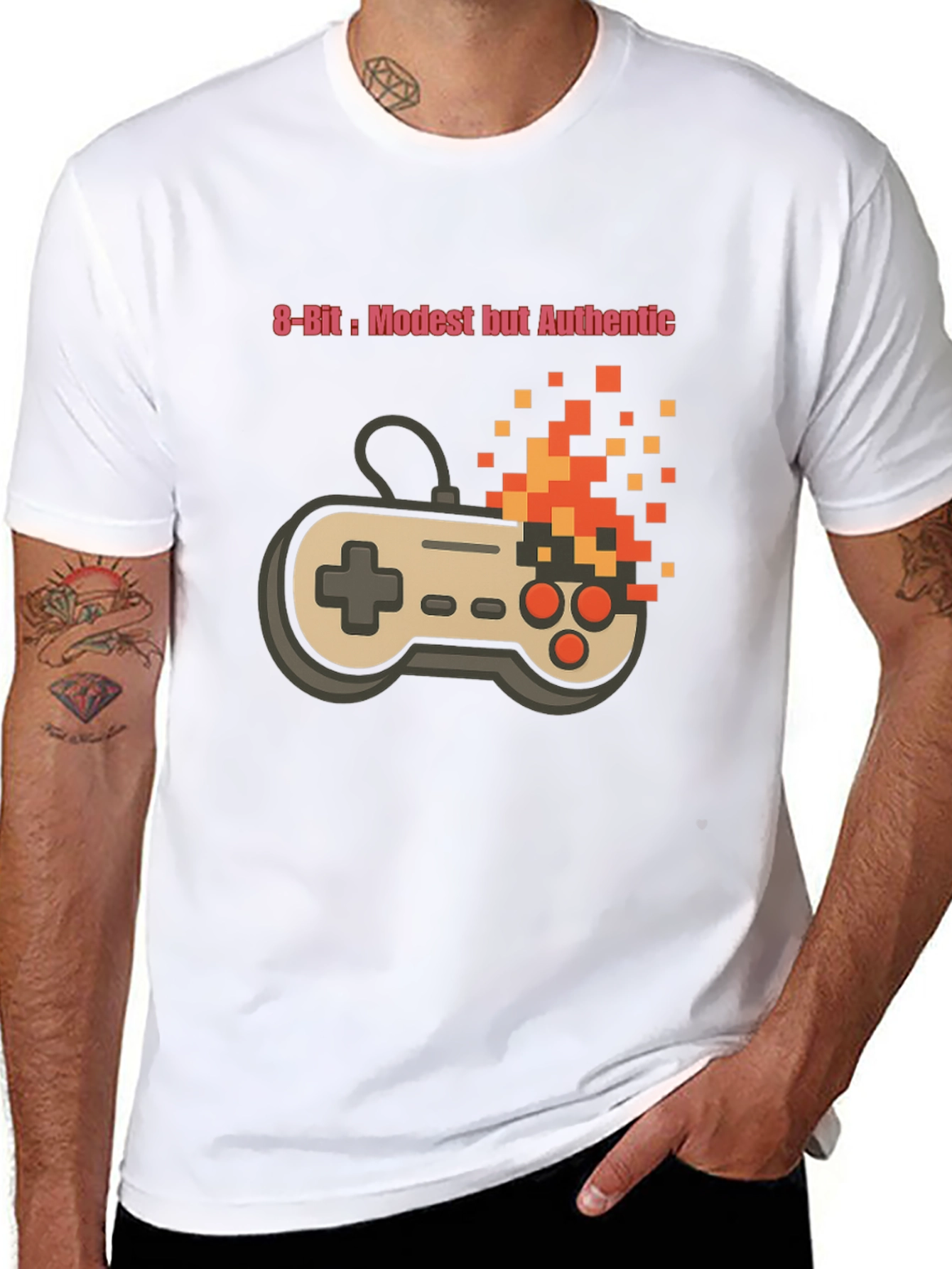 Retro Gamer T-Shirt - 8-Bit Modest & Authentic Style