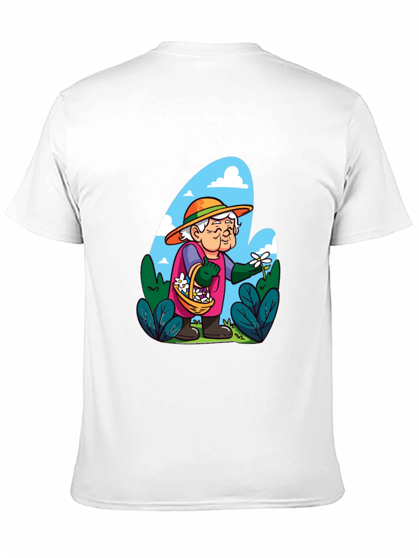 Grandma Gardener T-Shirt - Floral Design