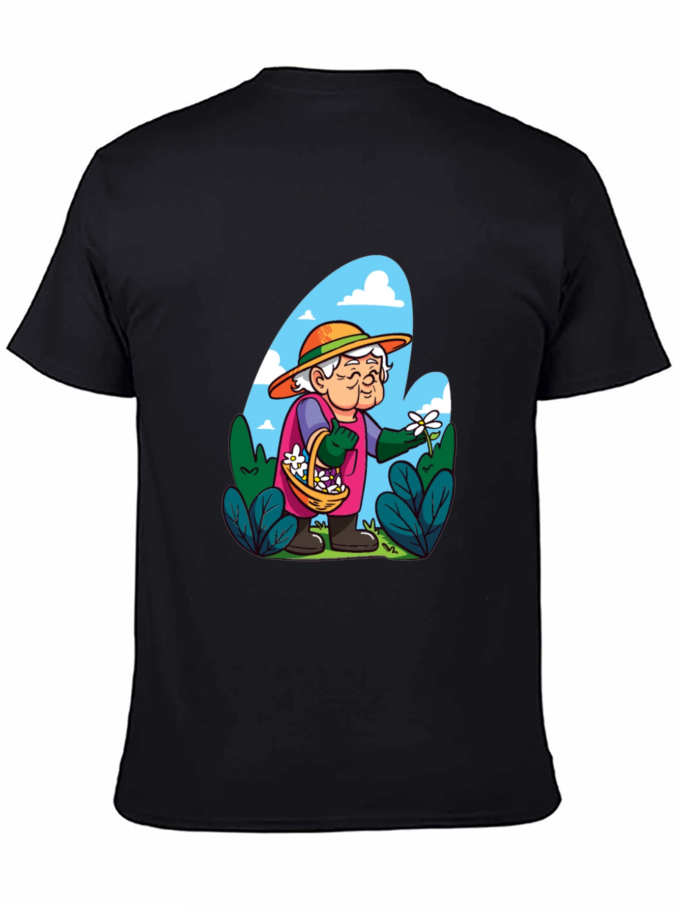 Grandma Gardener T-Shirt - Floral Design