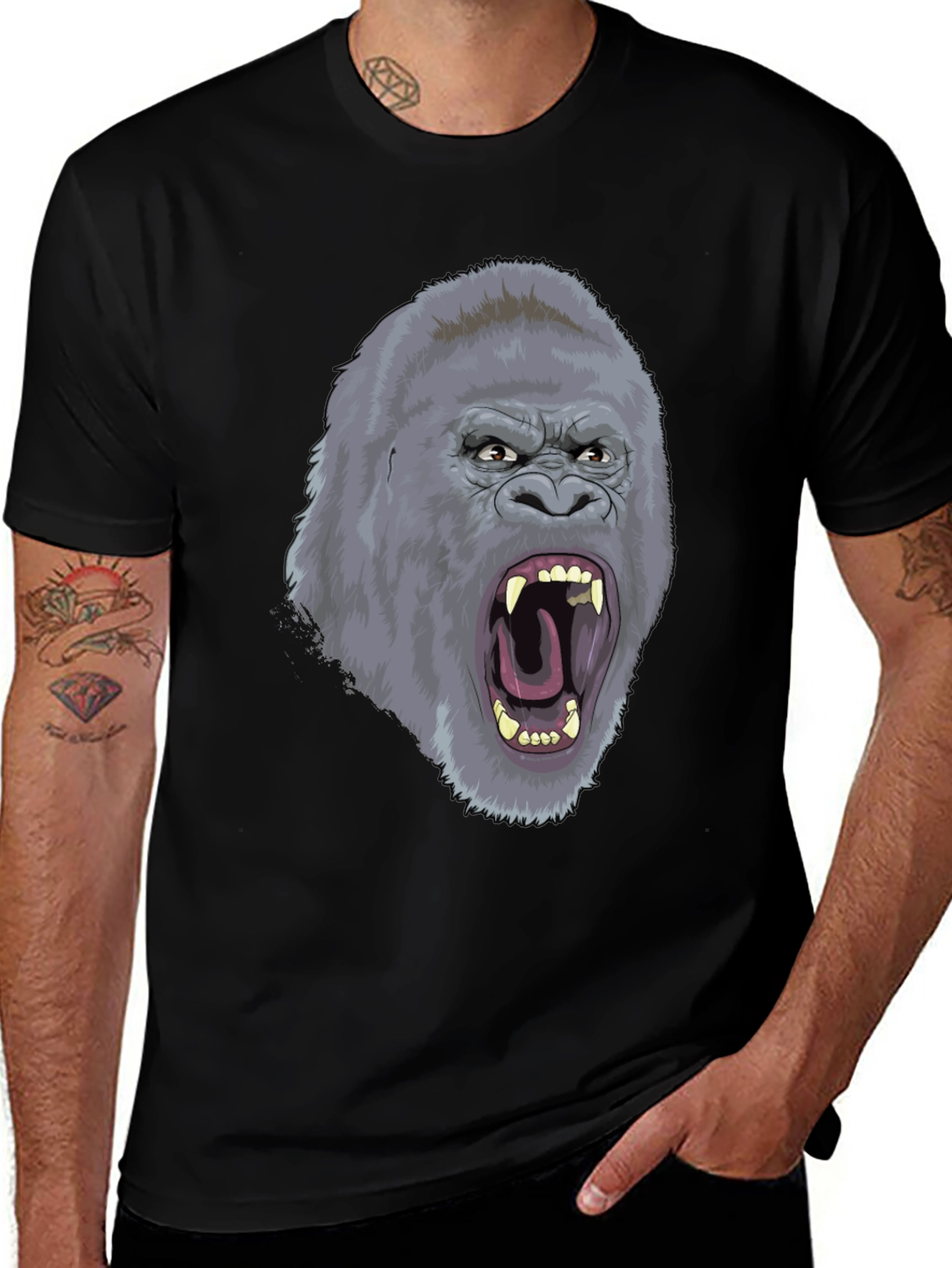 Gorilla Graphic T-Shirt - Fierce Ape Design