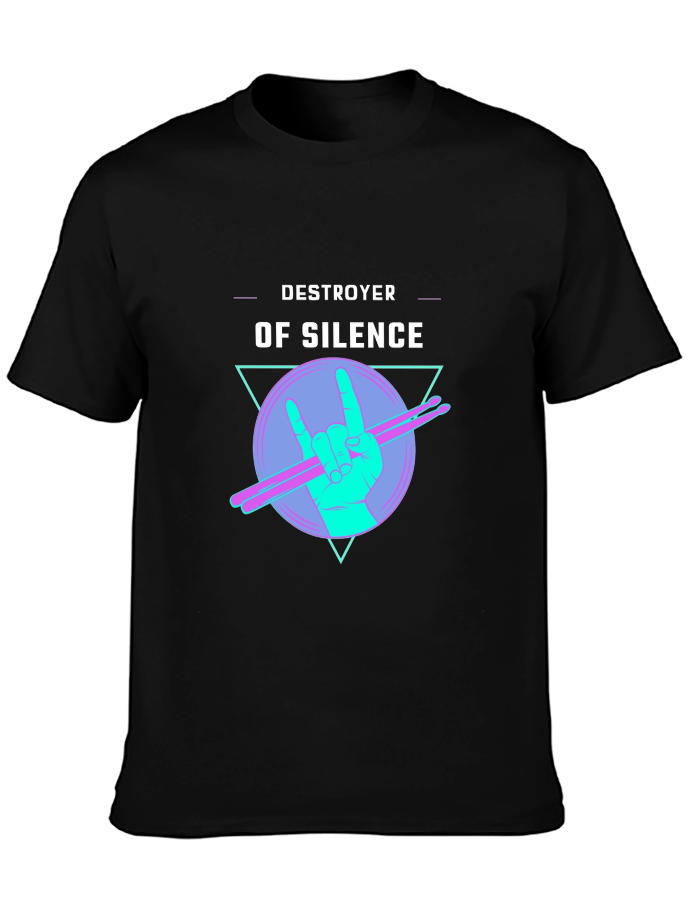 Destroyer of Silence Graphic Tee - Rock Hand Drummer