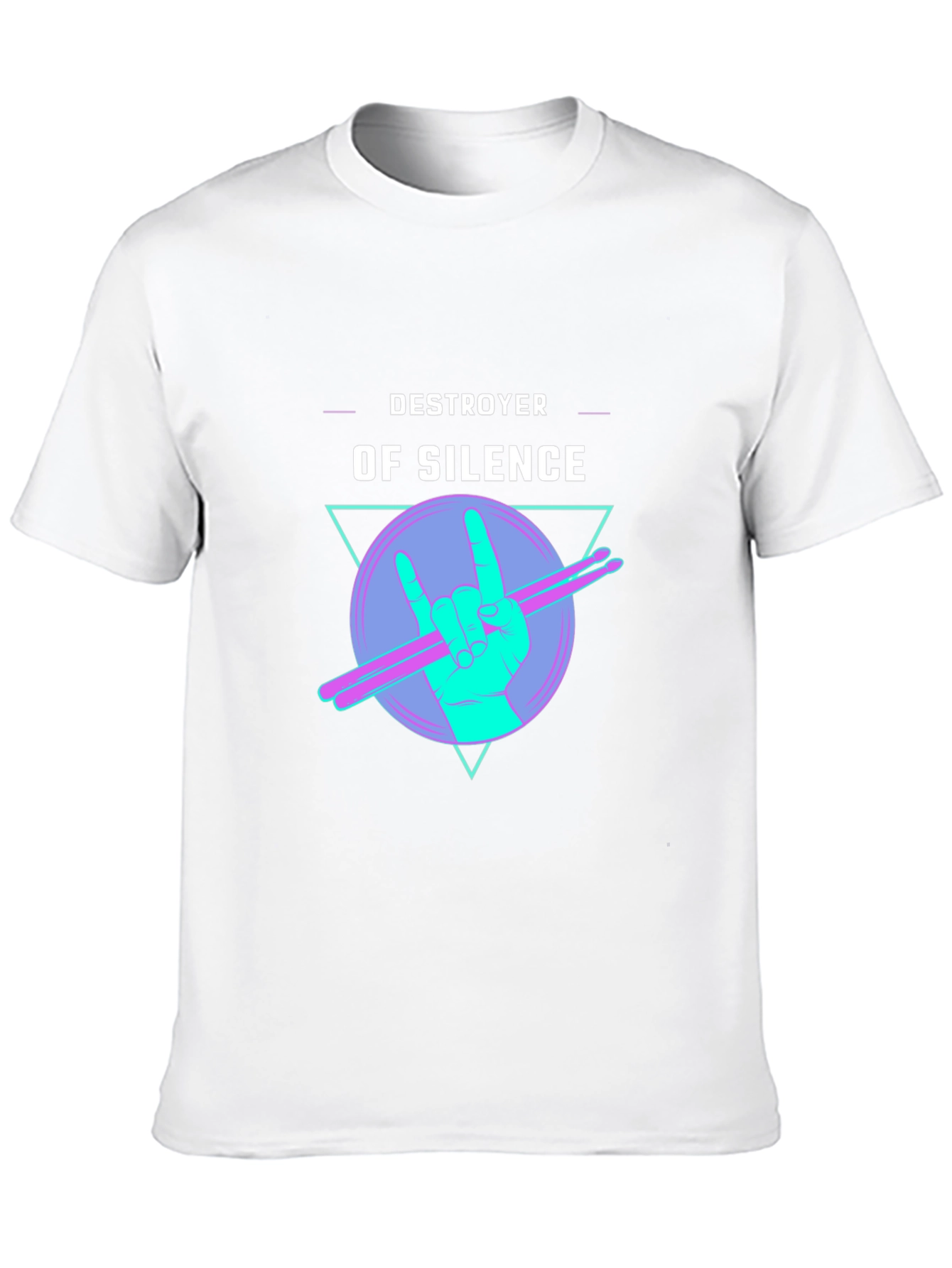 Destroyer of Silence Graphic Tee - Rock Hand Drummer