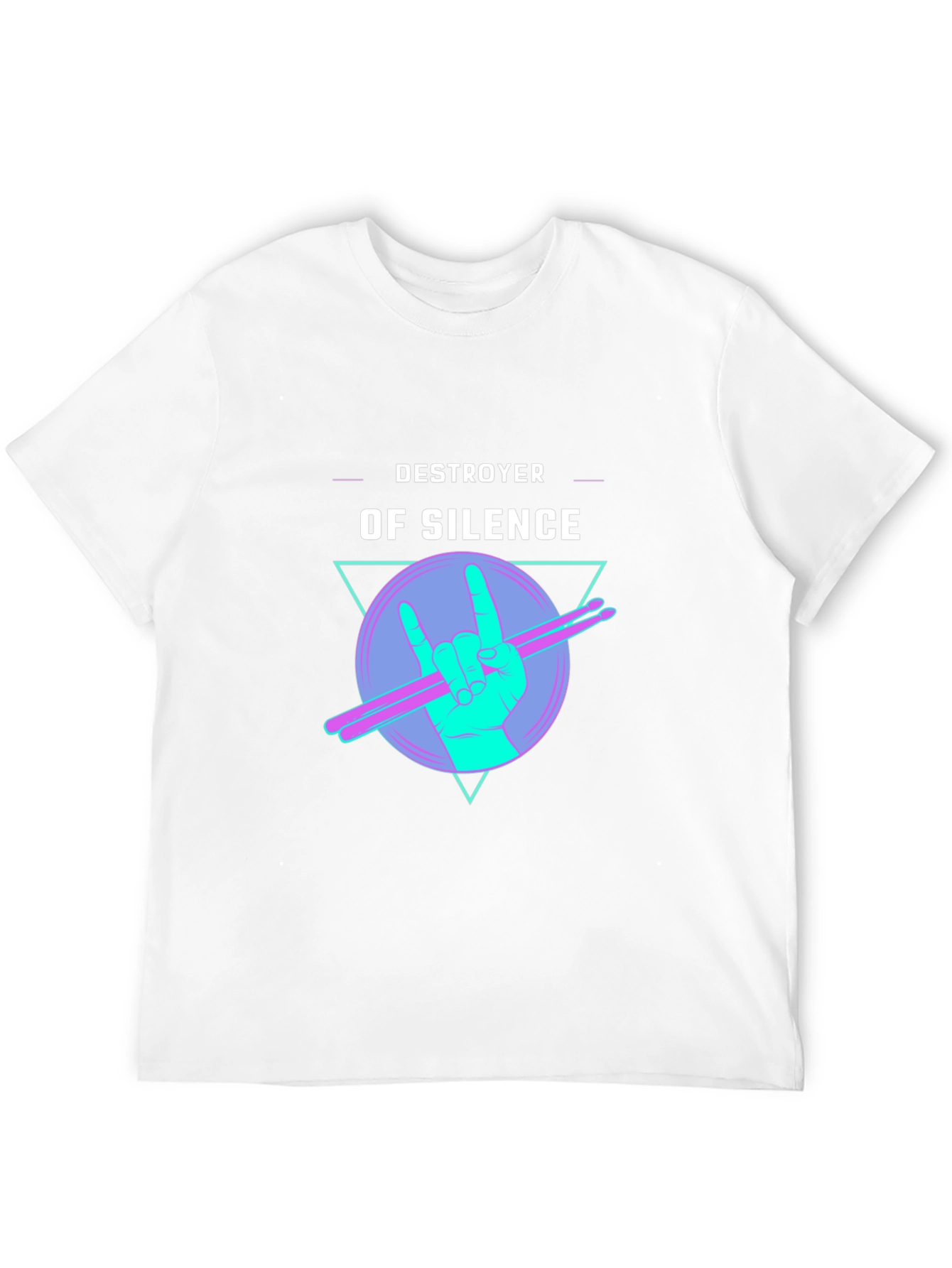 Destroyer of Silence Graphic Tee - Rock Hand Drummer