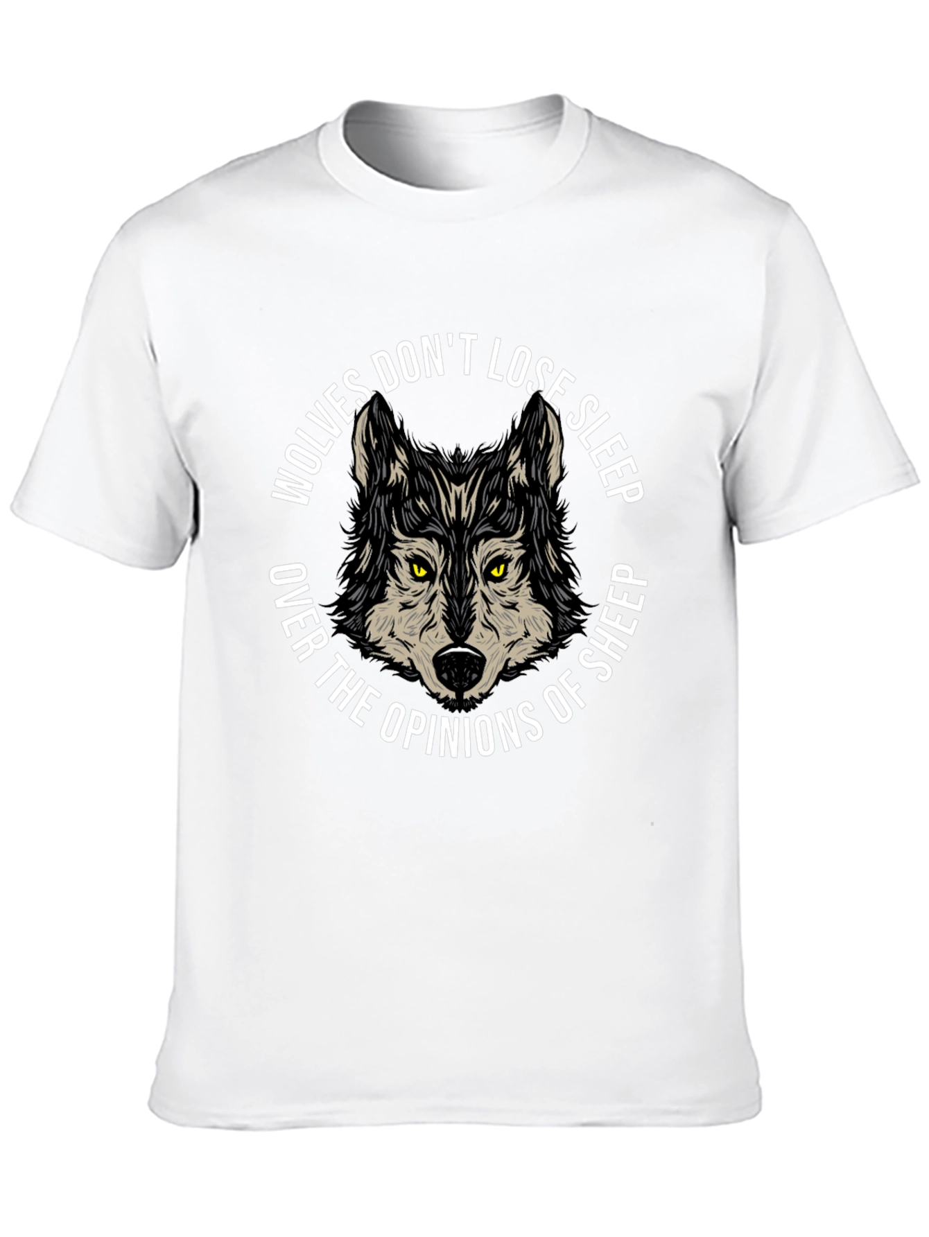 Wolves Dont Lose Sleep Black Graphic T-Shirt