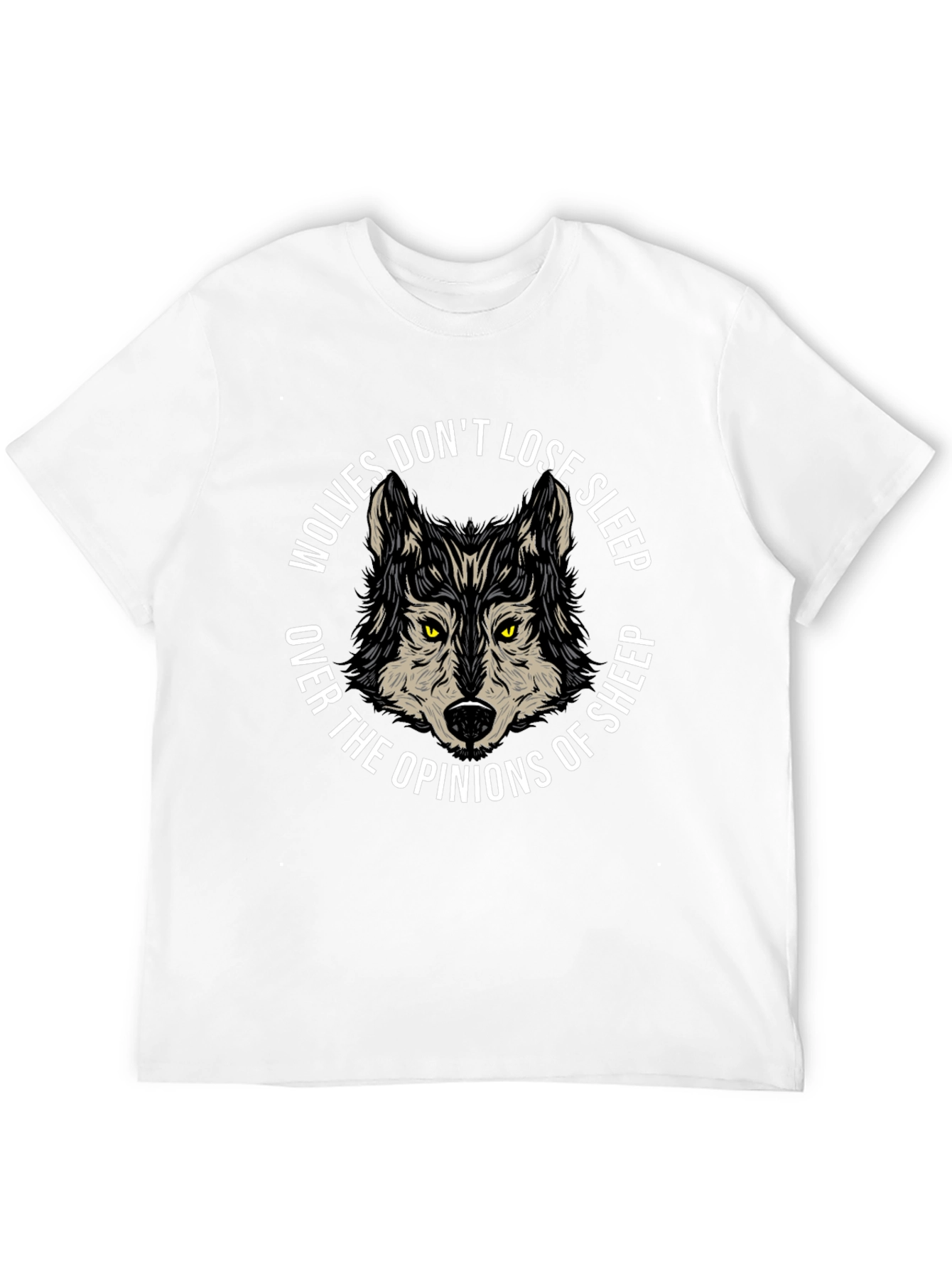 Wolves Dont Lose Sleep Black Graphic T-Shirt