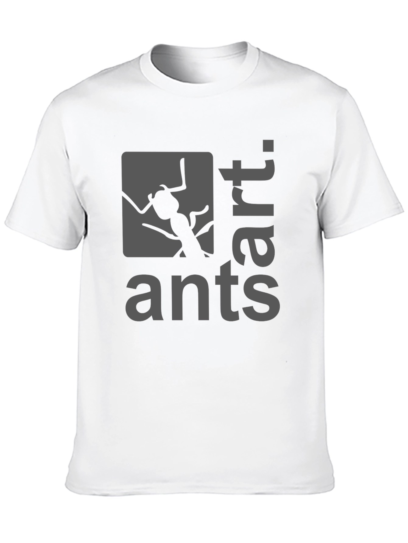 Ants Art Graphic T-Shirt - Black Cotton Blend
