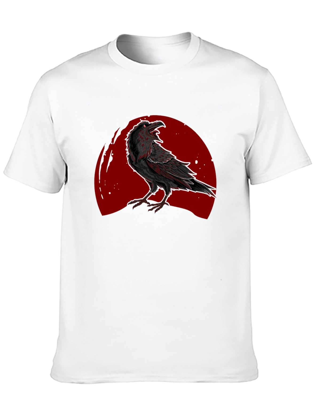 Raven Moon Graphic T-Shirt - Black
