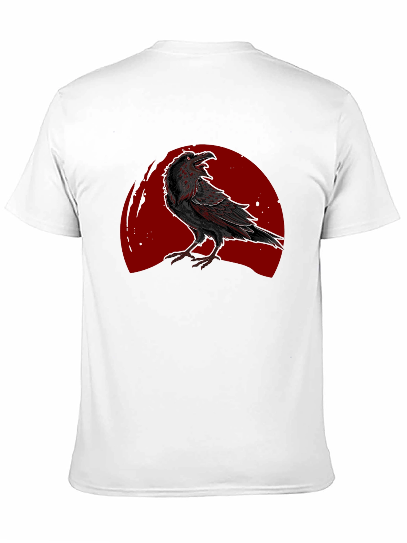 Raven Moon Graphic T-Shirt - Black