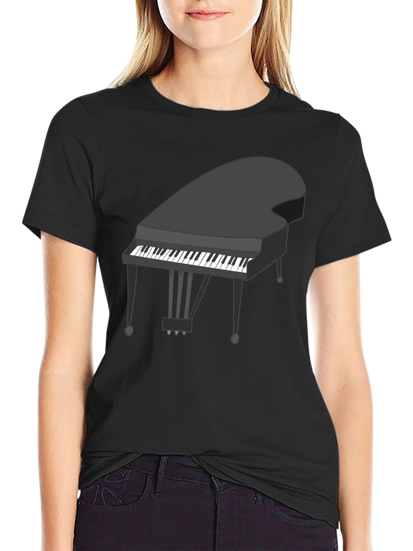 Piano Graphic Tee - Classic Music Lover Shirt