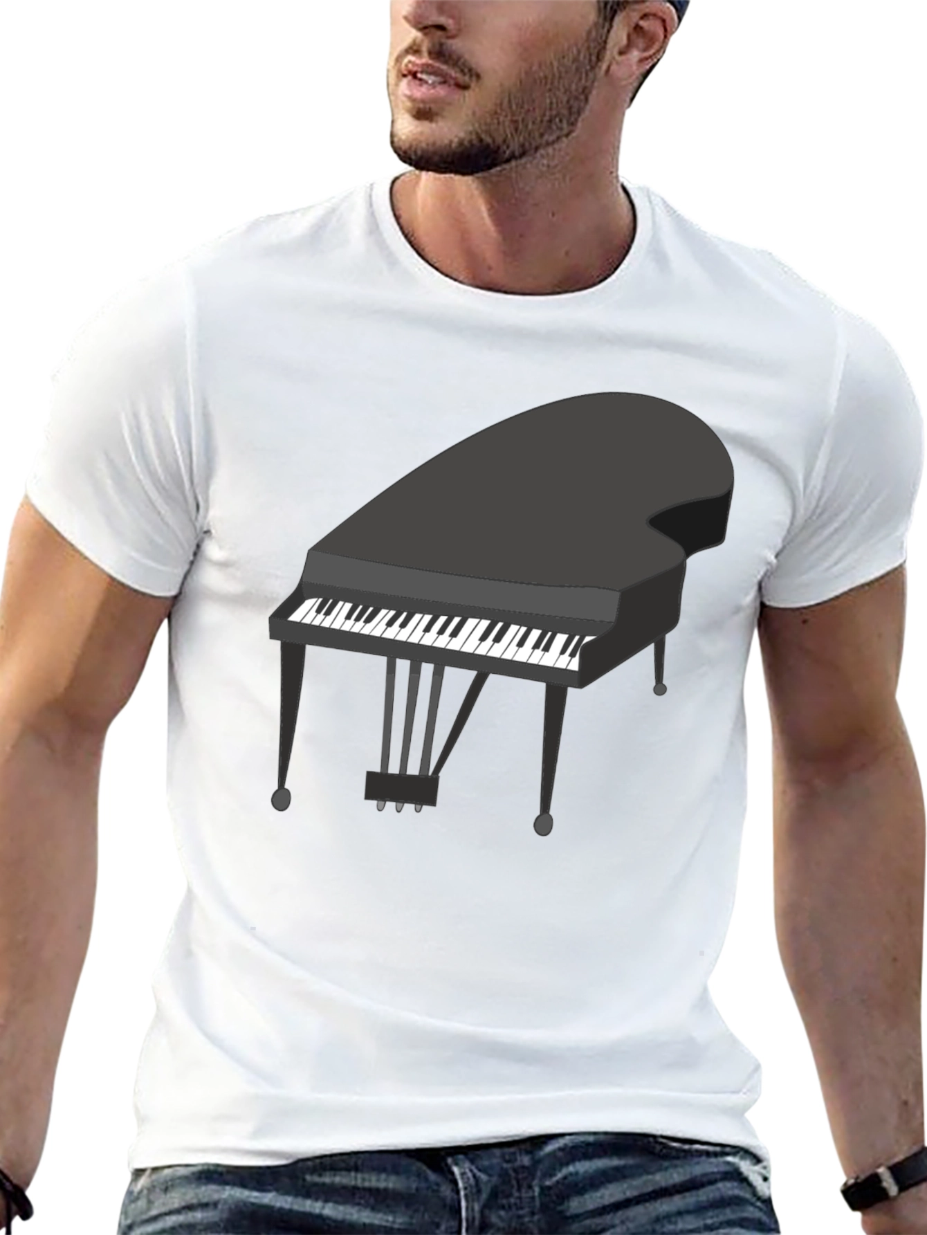 Piano Graphic Tee - Classic Music Lover Shirt