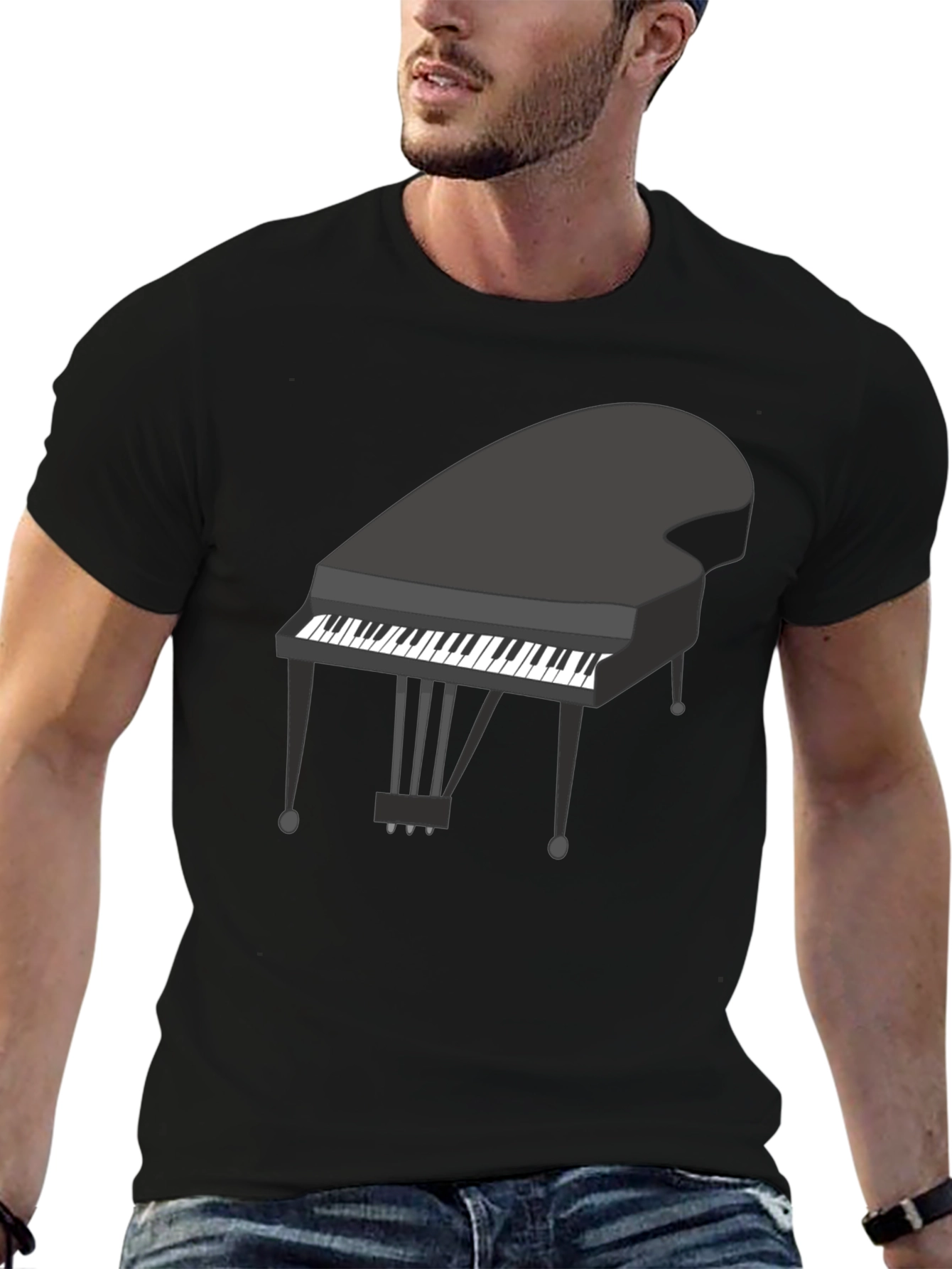 Piano Graphic Tee - Classic Music Lover Shirt
