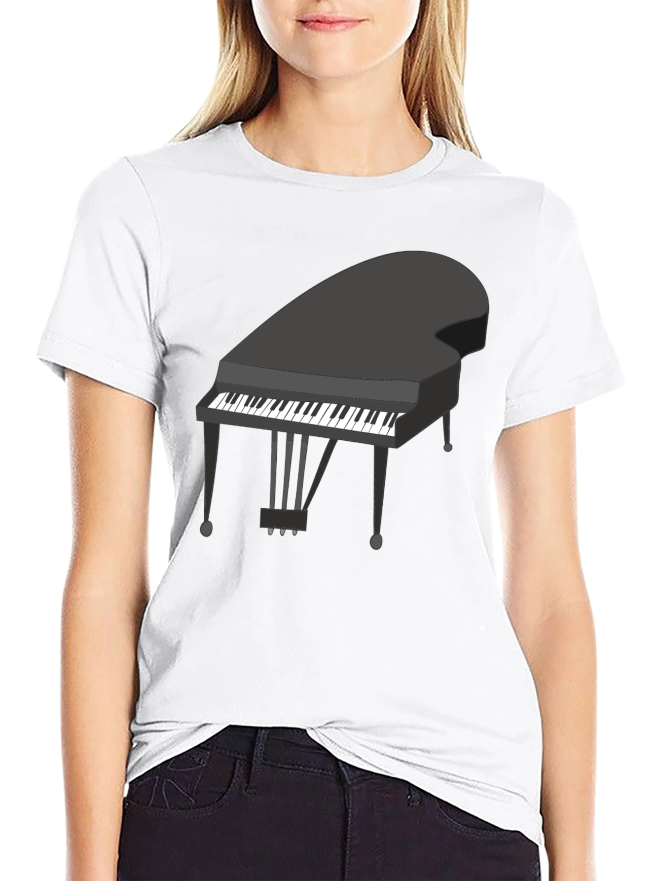 Piano Graphic Tee - Classic Music Lover Shirt