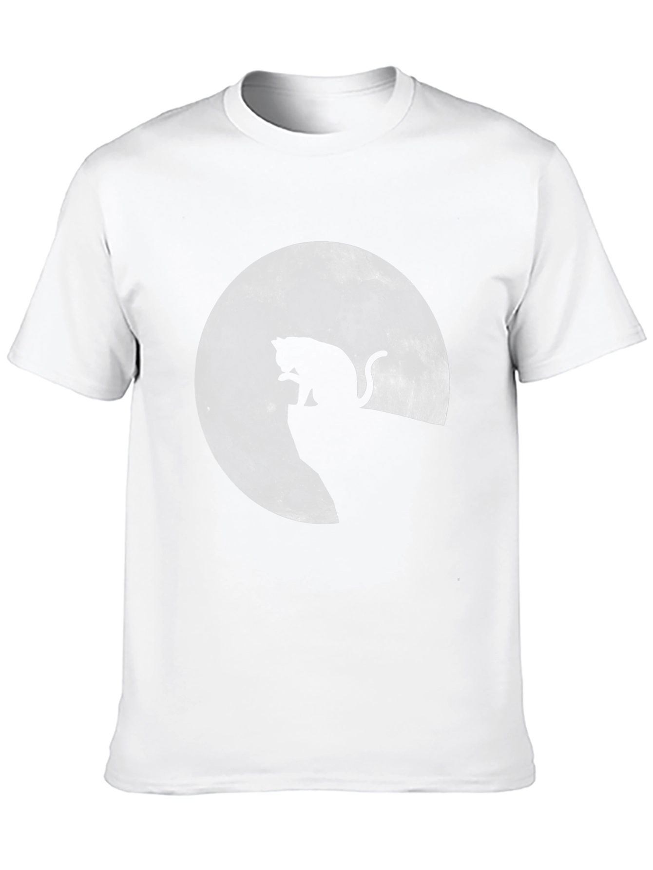 Cat on the Moon Graphic Tee - Black