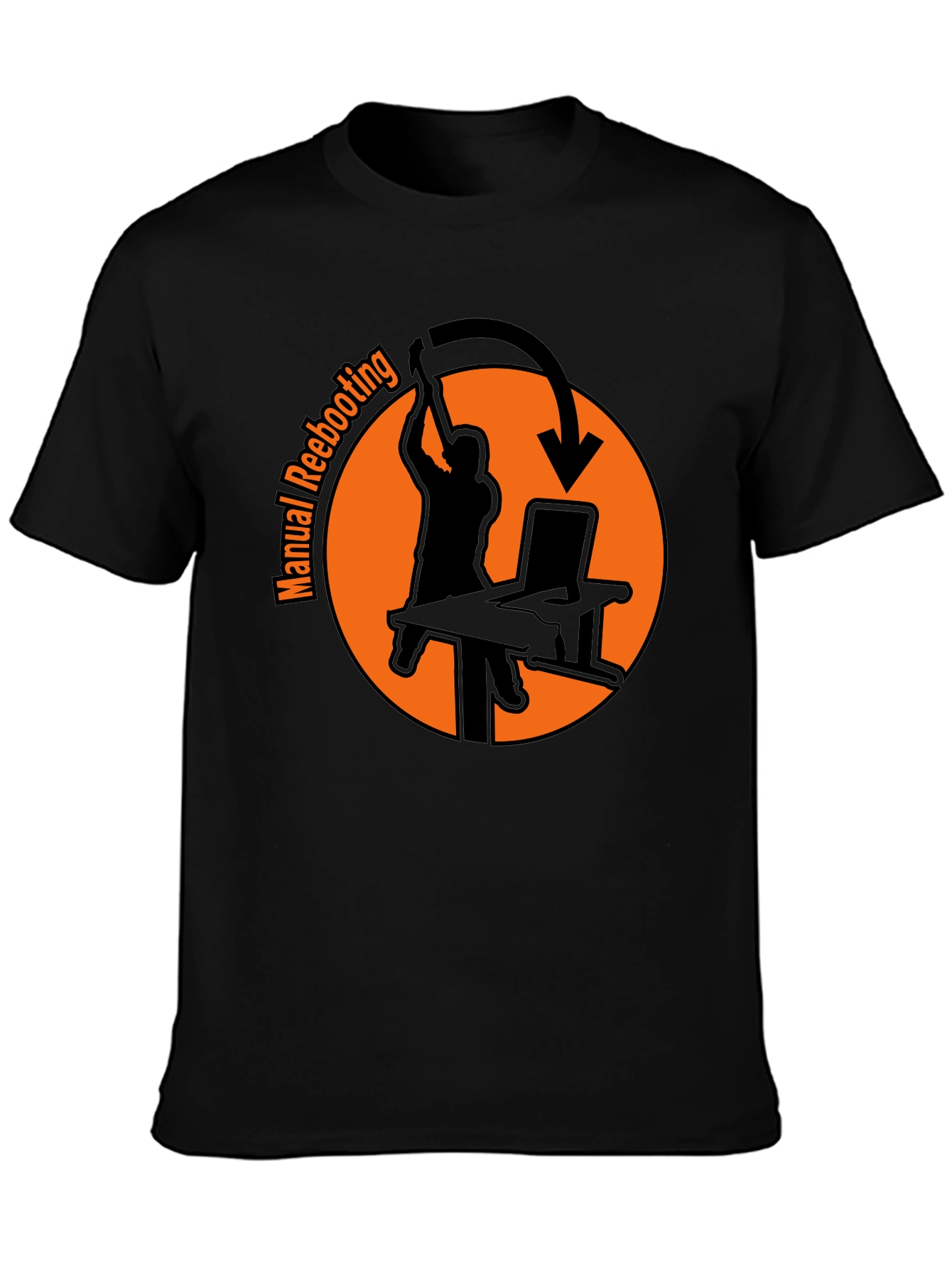 Manual Rebooting T-Shirt - Funny Tech Humor