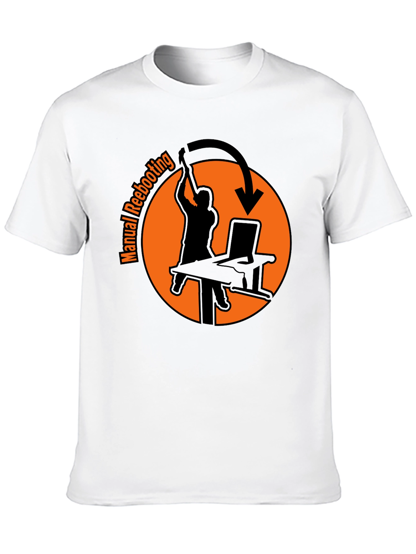 Manual Rebooting T-Shirt - Funny Tech Humor