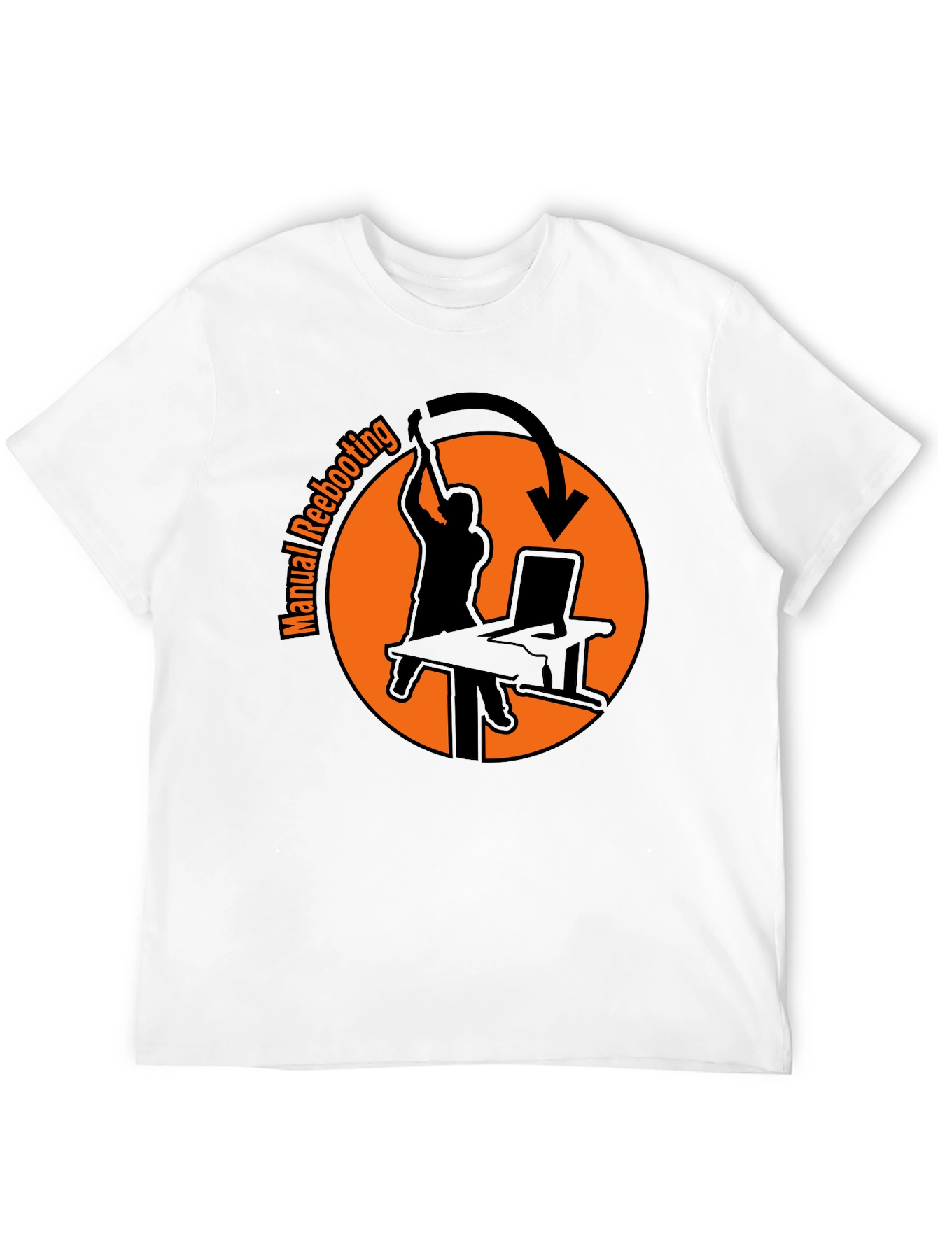 Manual Rebooting T-Shirt - Funny Tech Humor