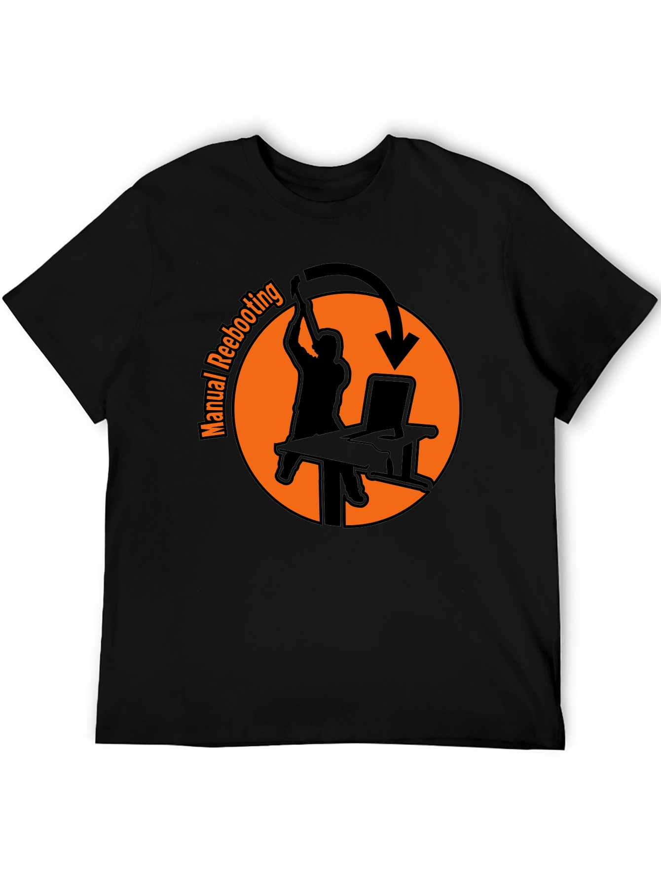 Manual Rebooting T-Shirt - Funny Tech Humor