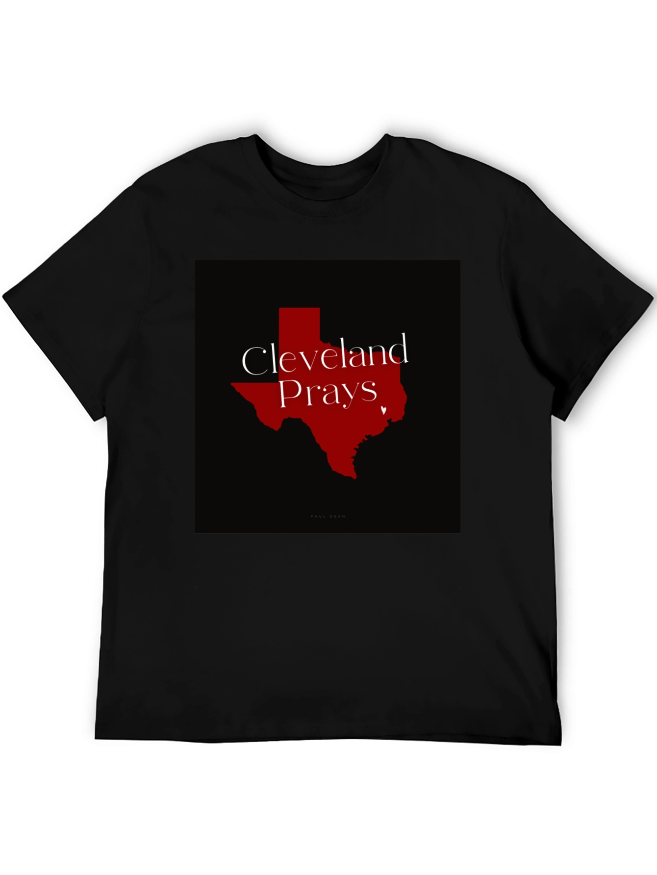 Cleveland Prays Graphic Tee - Black Crew Neck T-Shirt