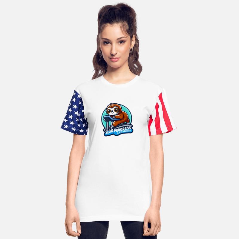 Whimsical Funny Sloth on Treadmill