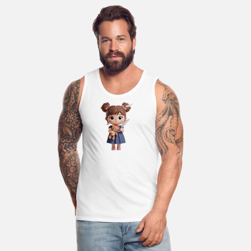 Whimsical Girl with Feather and Teddy Bear